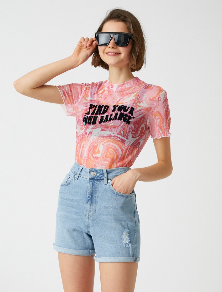  Yüksek Bel Kot Şort