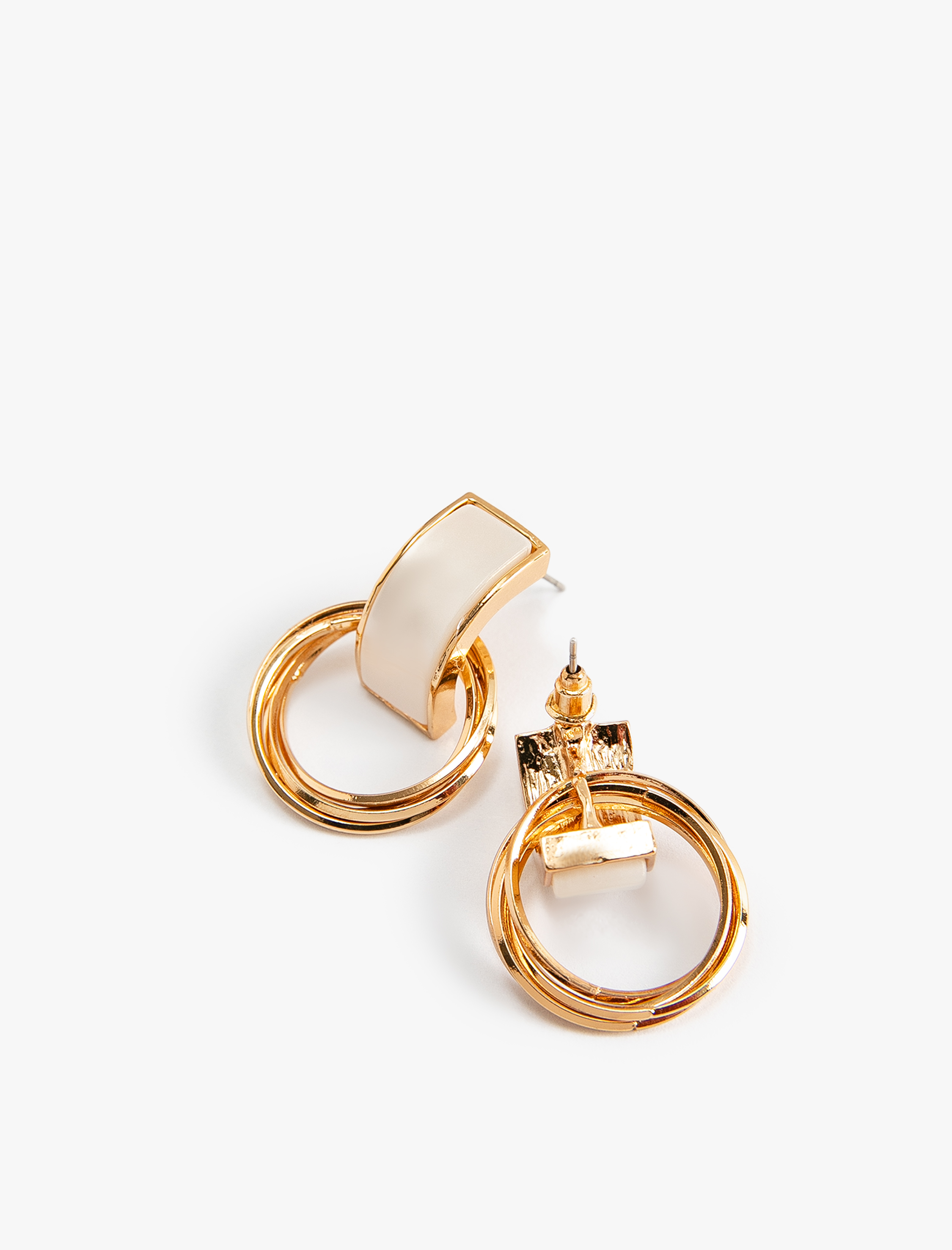  Kadın Geometrik Küpe Doğal Dokulu