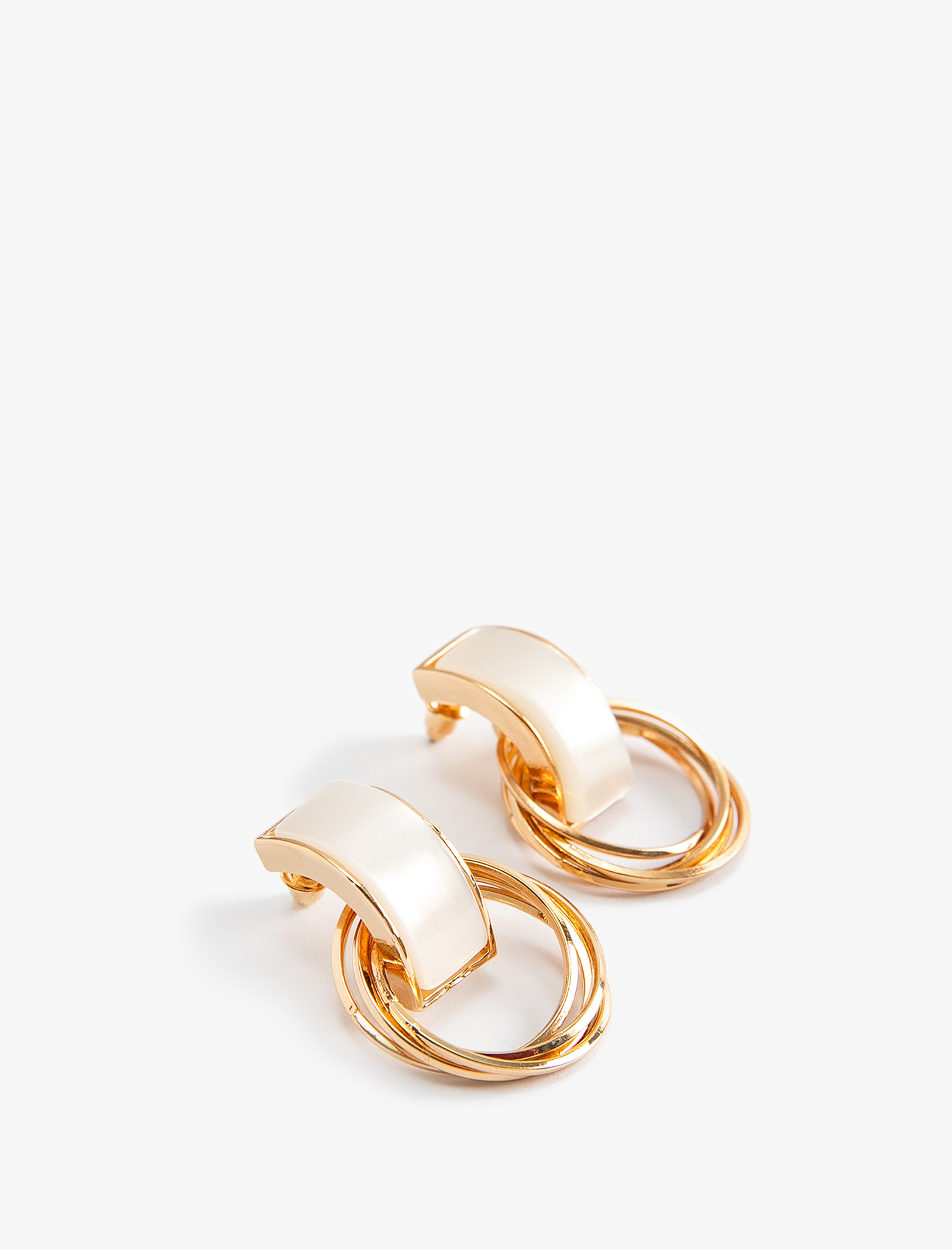  Kadın Geometrik Küpe Doğal Dokulu