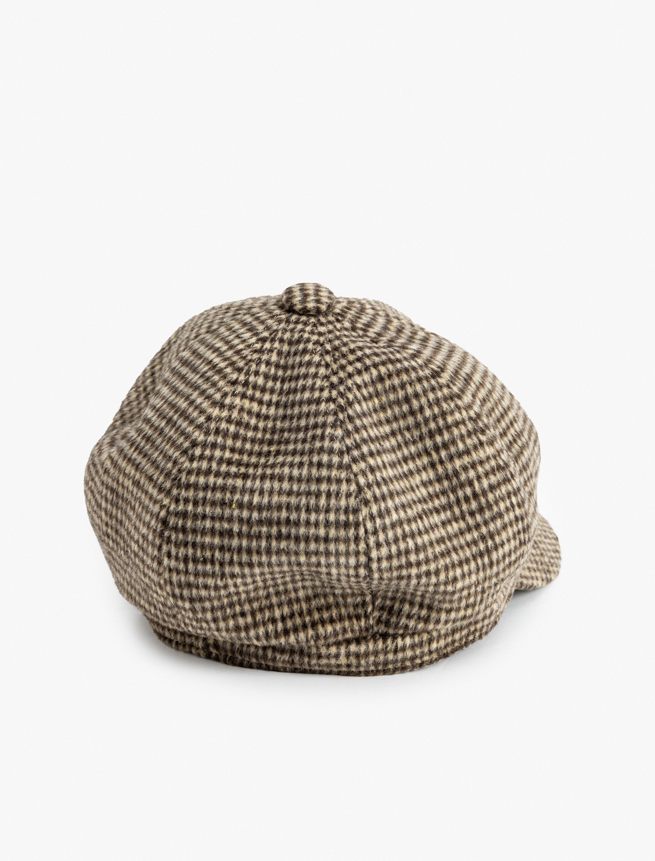 Kadın Kasket Şapka Ekose Yumuşak Dokulu