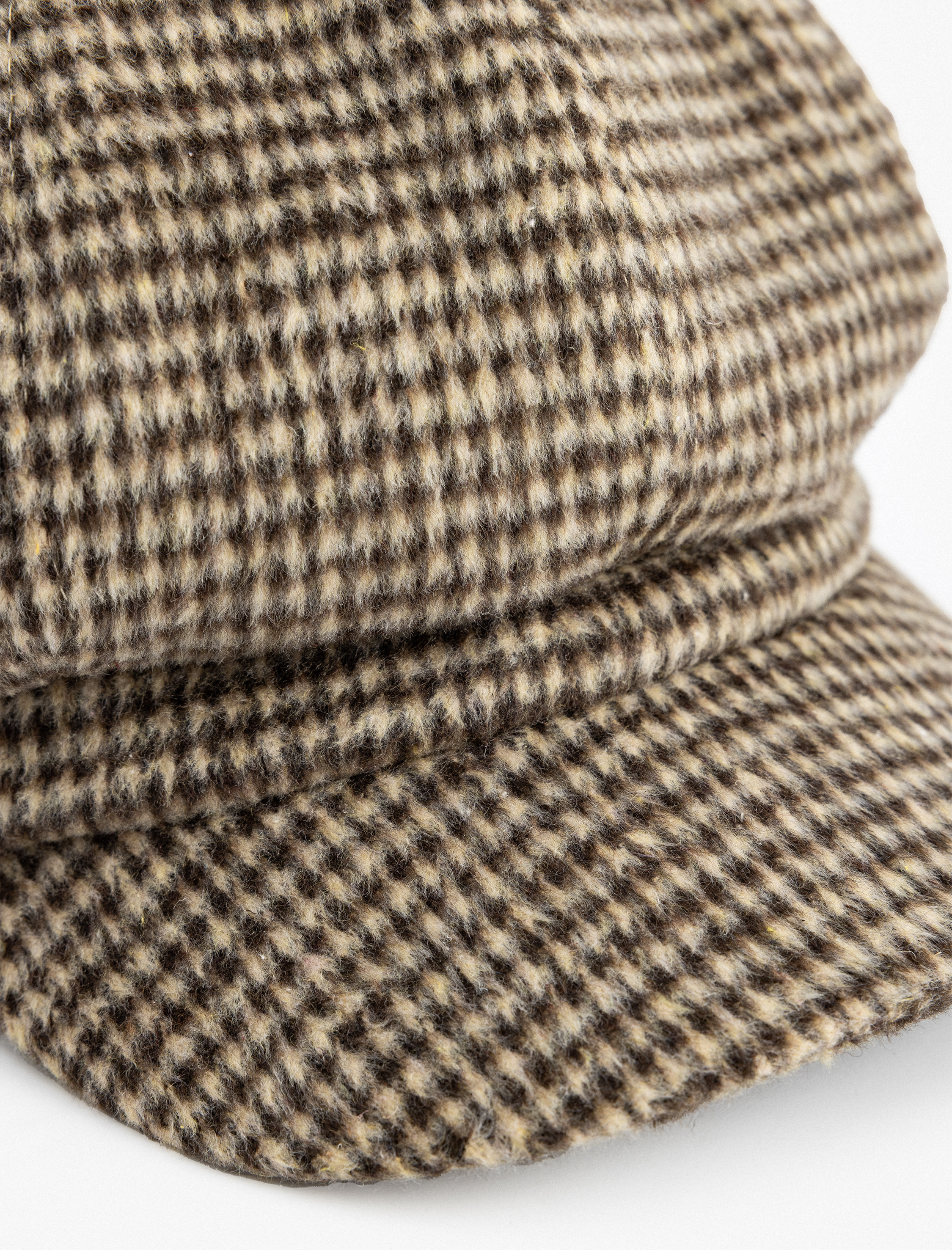 Kadın Kasket Şapka Ekose Yumuşak Dokulu