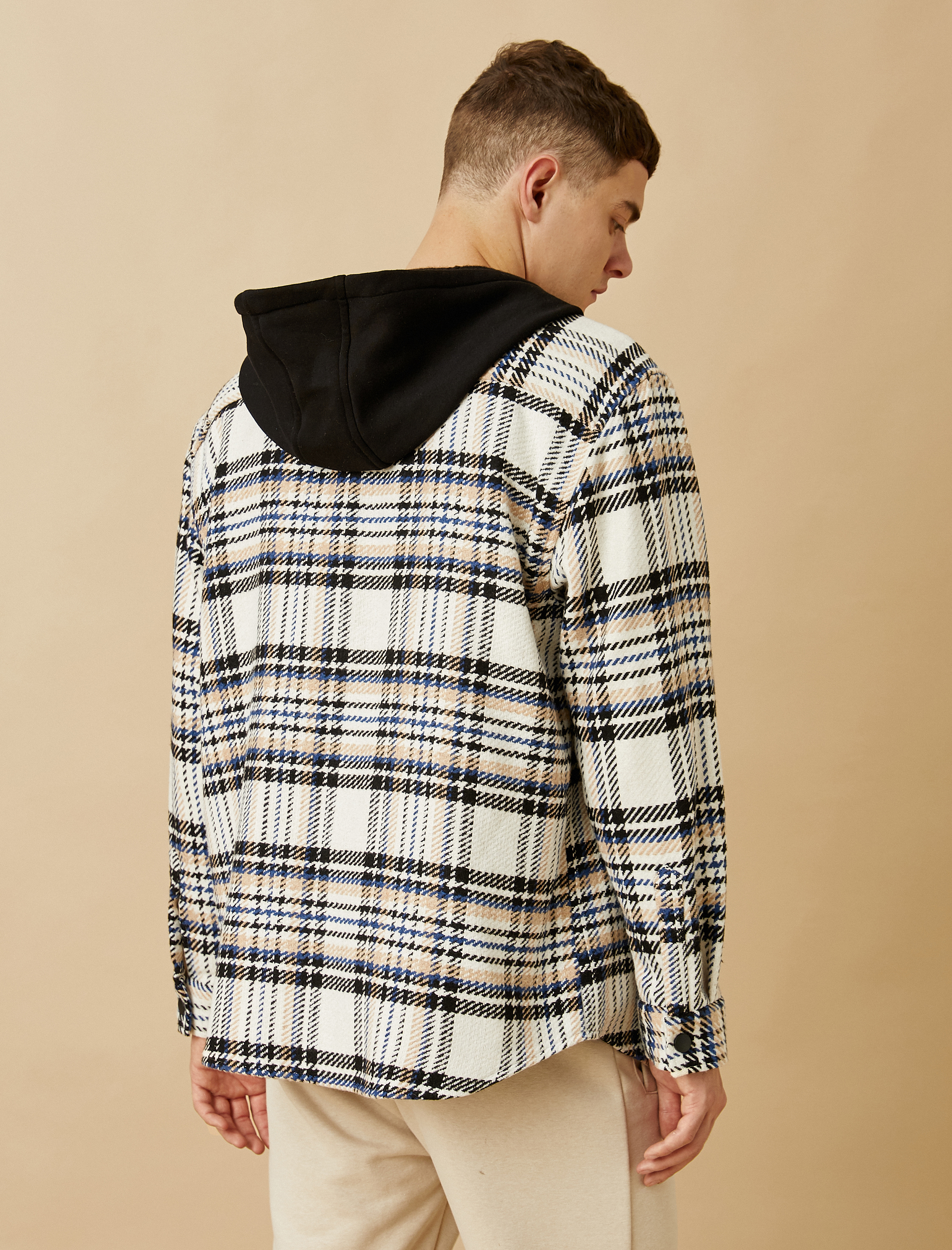   Oduncu Gömleği Kapüşonlu Ekoseli