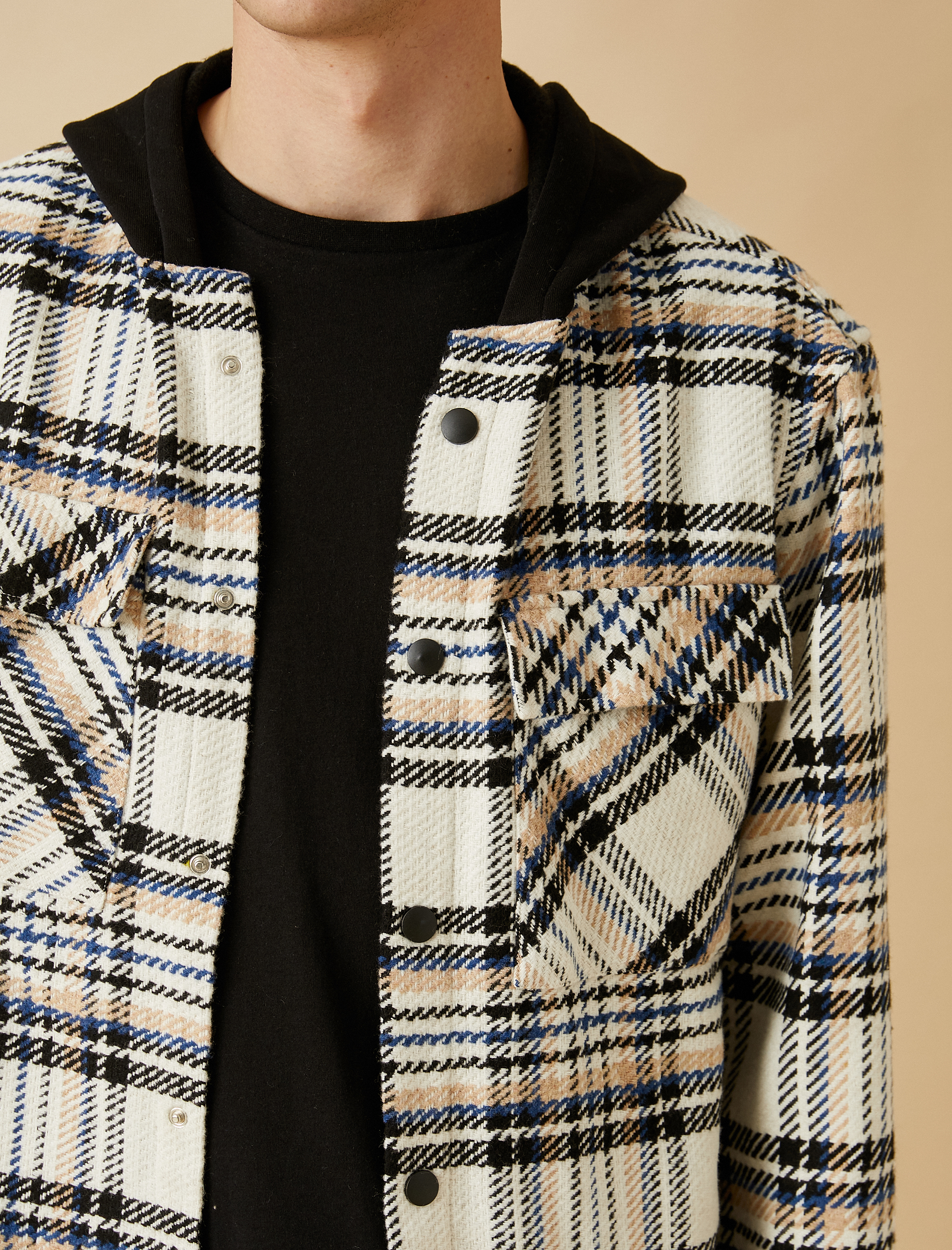   Oduncu Gömleği Kapüşonlu Ekoseli