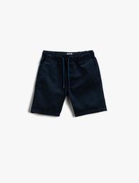 Şort Belden Bağlamalı Cepli Pamuklu