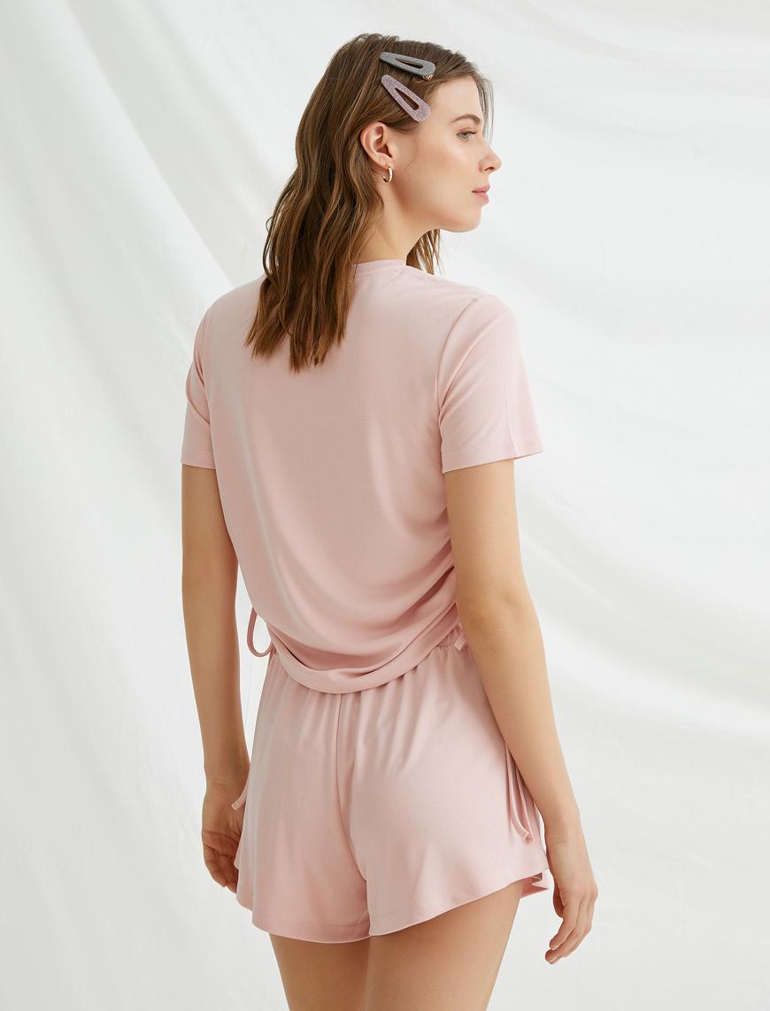   Büzgülü Pijama Üstü
