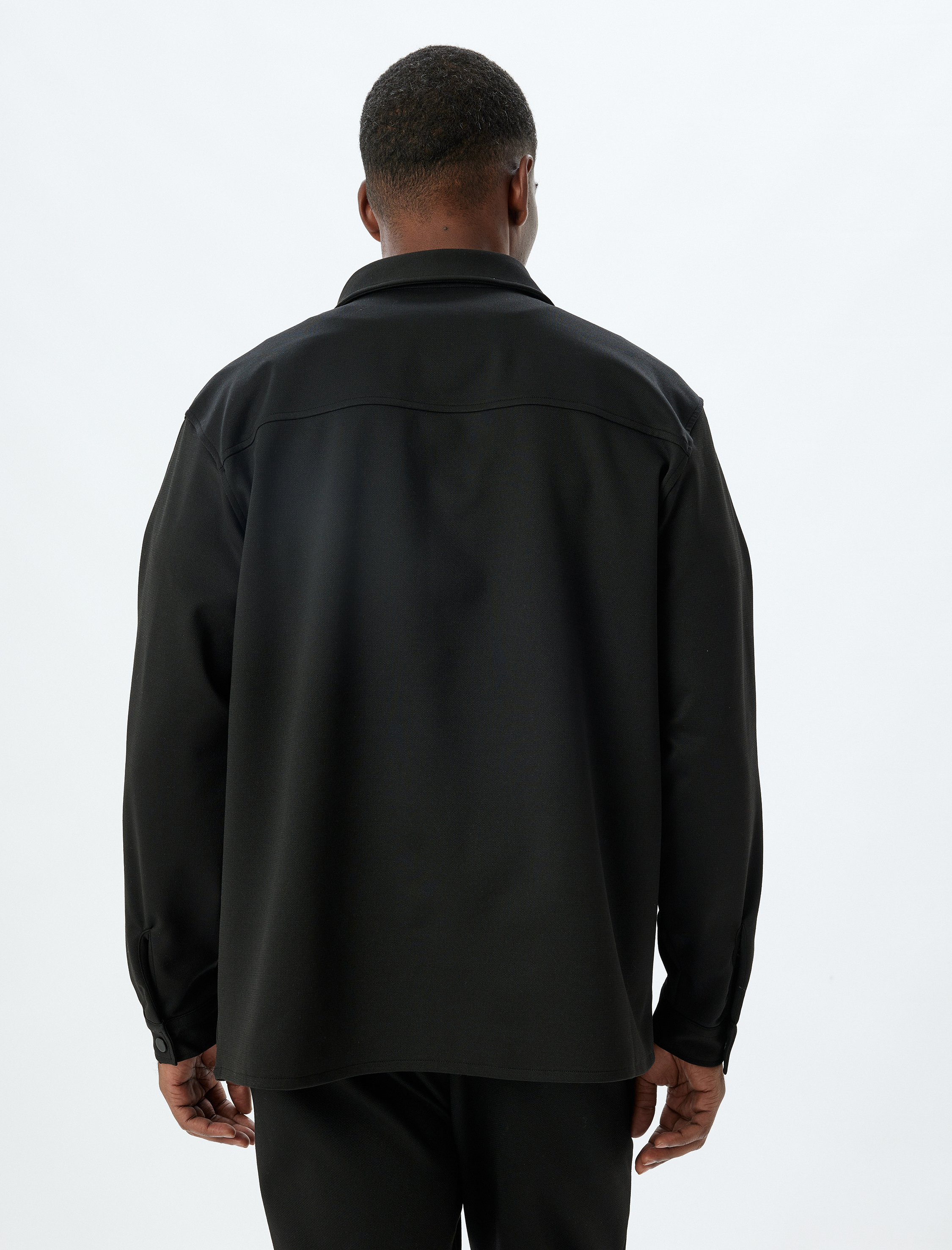   Çıt Çıt Düğmeli Regular Fit Viskon Karışımlı Cep Detaylı Uzun Kollu Gömlek