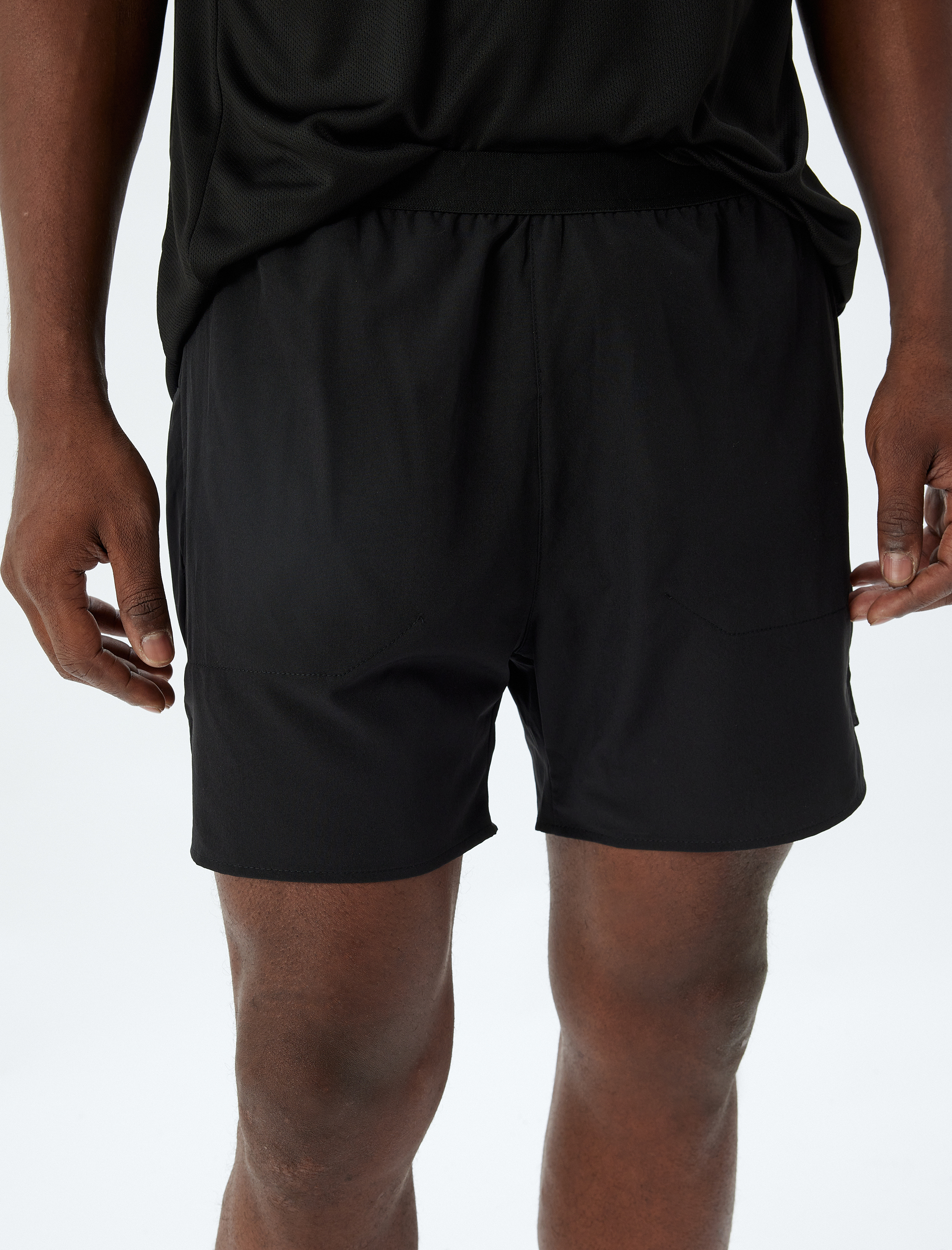   Beli Lastikli Paraşüt Kumaş Kısa İçi Külotlu Cepli Spor Şort