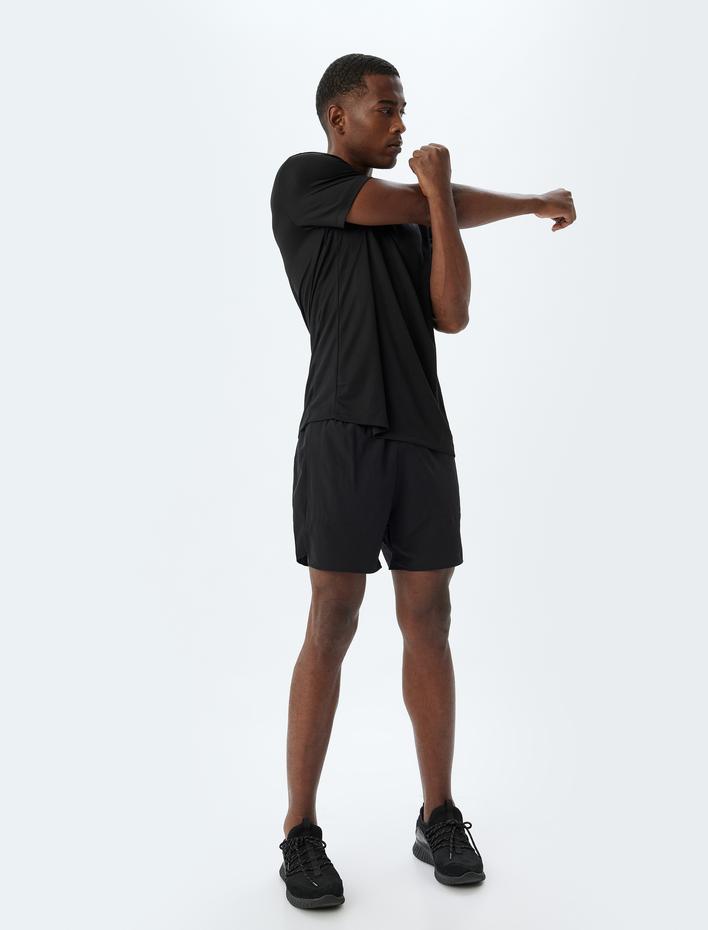  Beli Lastikli Paraşüt Kumaş Kısa İçi Külotlu Cepli Spor Şort