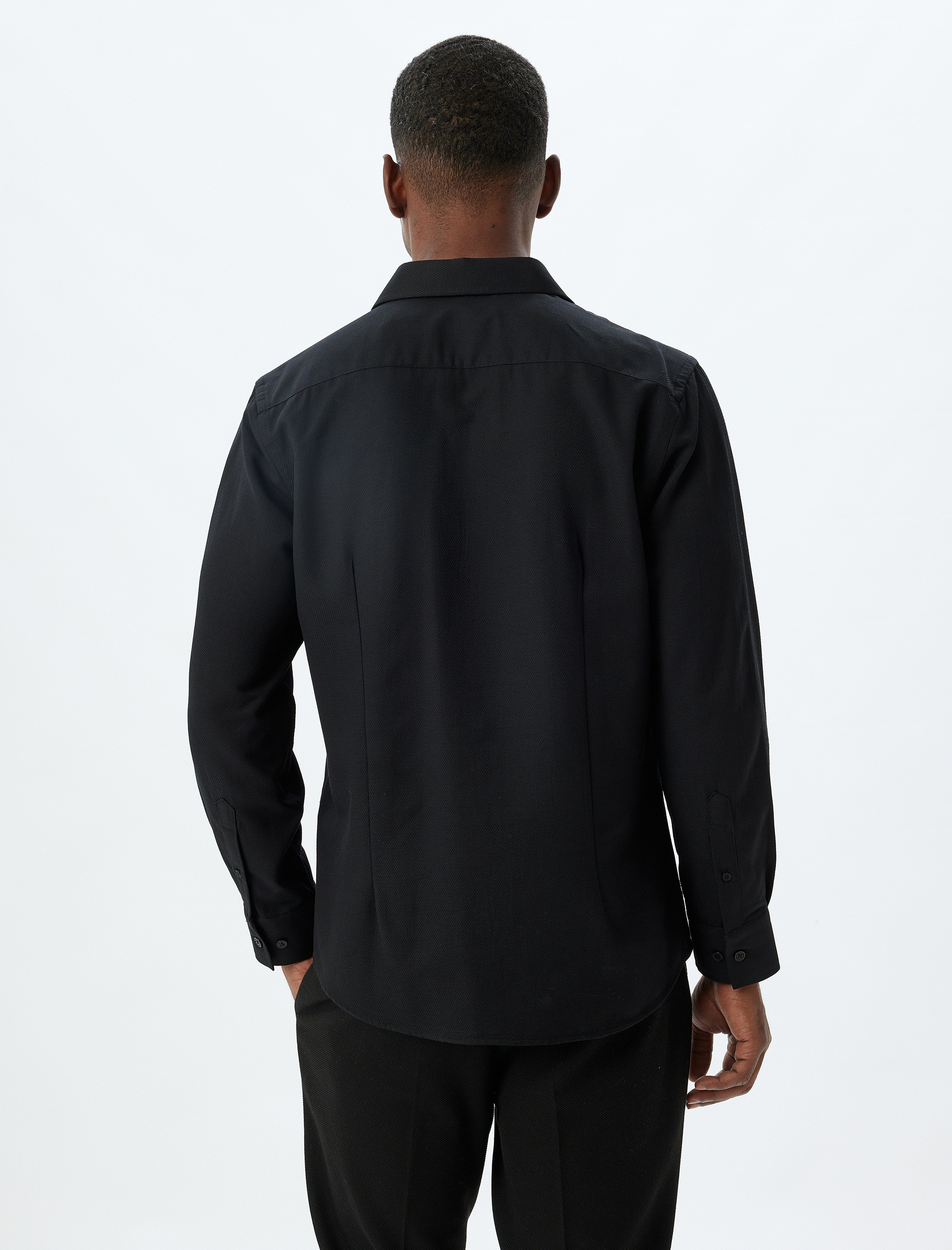 Slim Fit Gömlek Uzun Kollu Pamuk Karışımlı