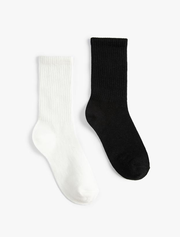 2'li Tenis Çorap Seti Çok Renkli_1