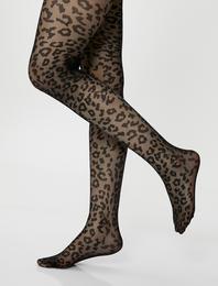Külotlu Çorap Leopar Desenli
