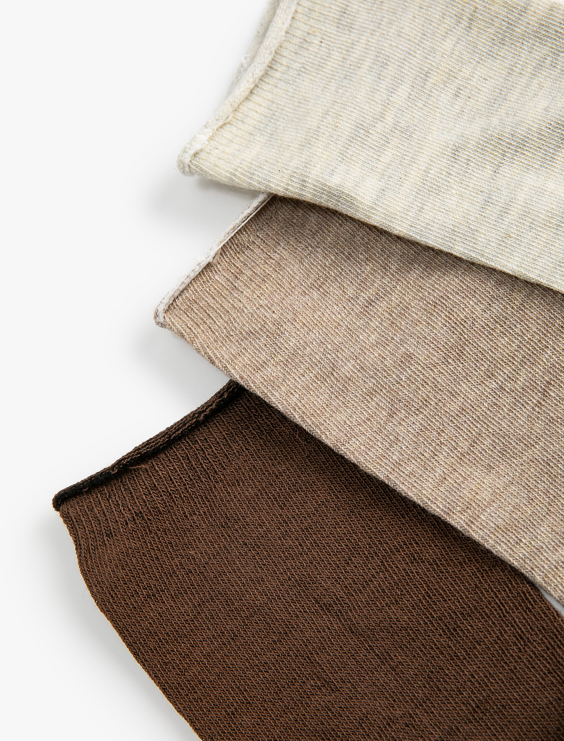  Kadın 3'lü Basic Soket Çorap Seti Çok Renkli