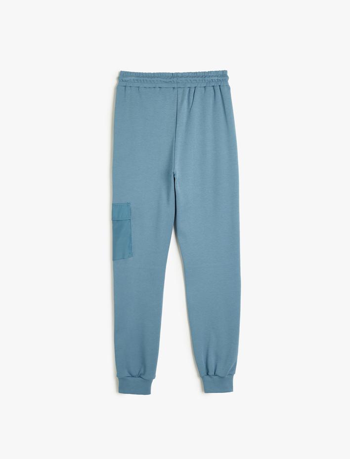 Erkek Çocuk Beli Bağlamalı Pamuklu Cep Detaylı Baskılı Jogger Eşofman Altı