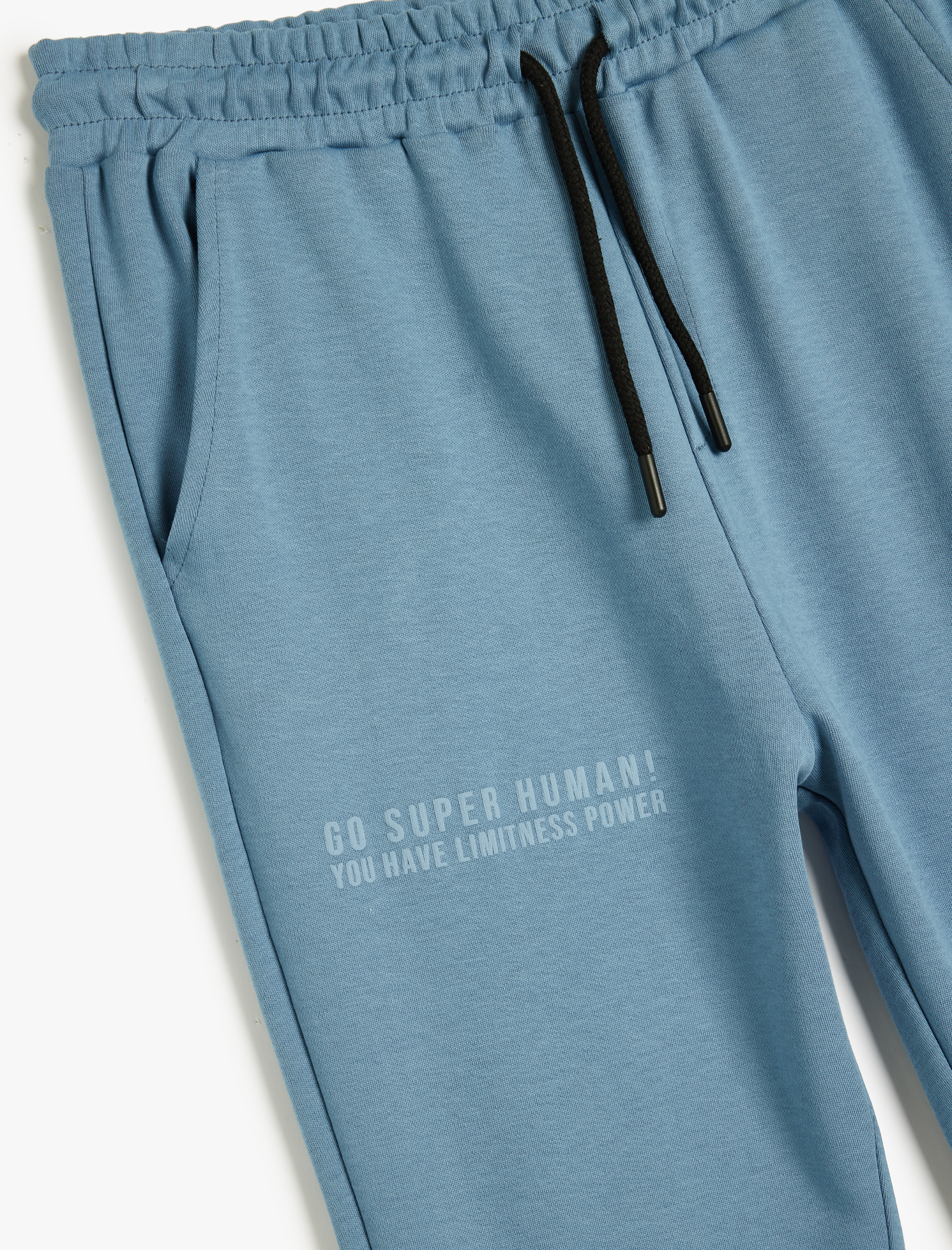  Erkek Çocuk Beli Bağlamalı Pamuklu Cep Detaylı Baskılı Jogger Eşofman Altı