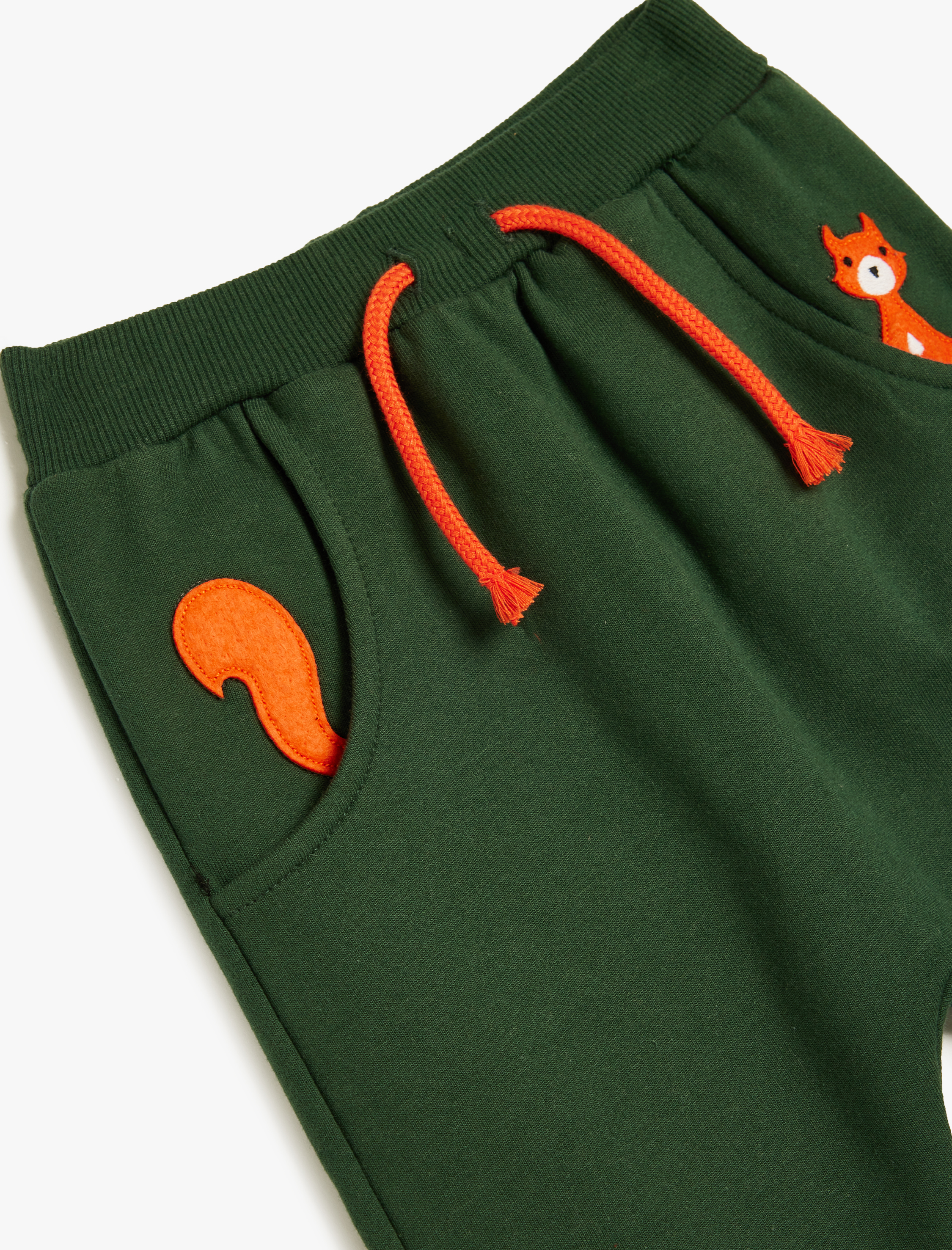  Erkek Bebek Jogger Eşofman Altı Beli Bağcıklı Aplike Detaylı Hayvan Baskılı Cepli Pamuklu Şardonlu