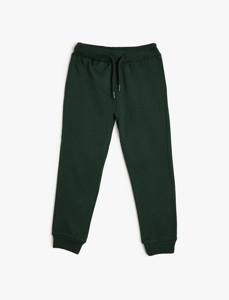  Erkek Çocuk Basic Jogger Eşofman Altı Beli Bağlamalı Cepli