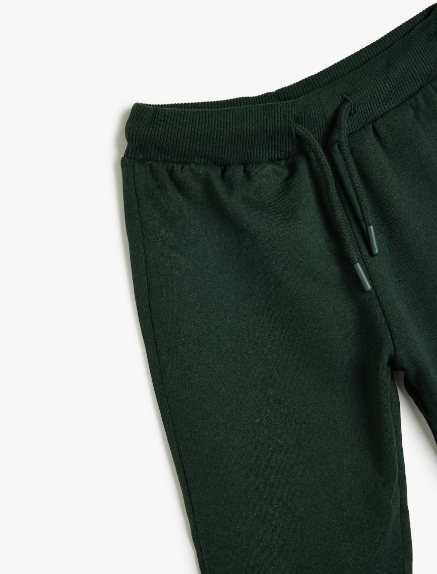  Erkek Çocuk Basic Jogger Eşofman Altı Beli Bağlamalı Cepli