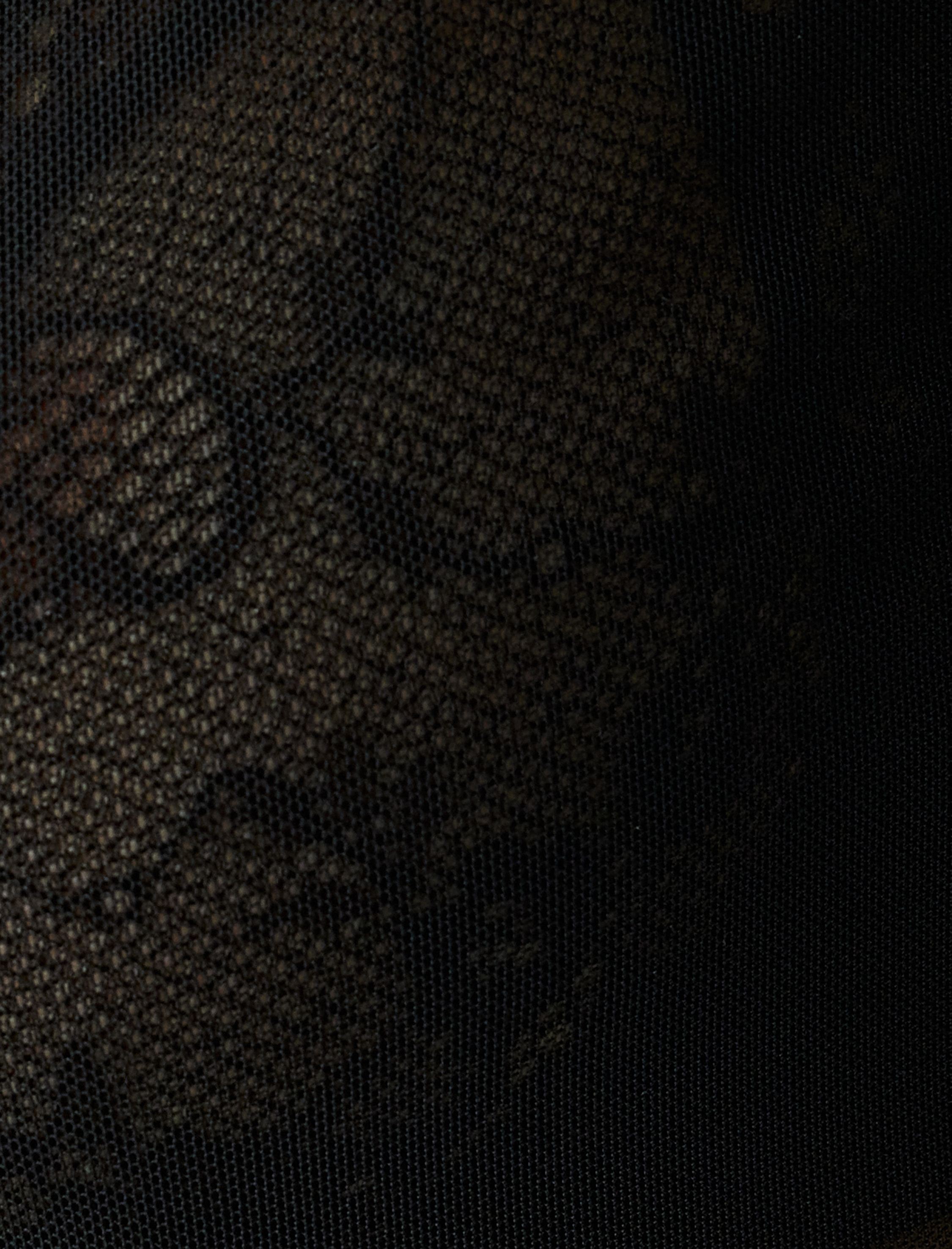   Transparan Tül Dik Yaka Uzun Kollu Tişört