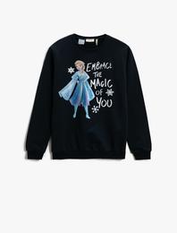 Elsa Baskılı Lisanslı Sweatshirt Pamuklu