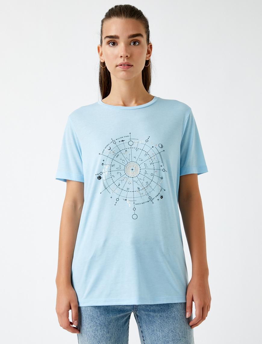   Horoskop Baskılı Tişört
