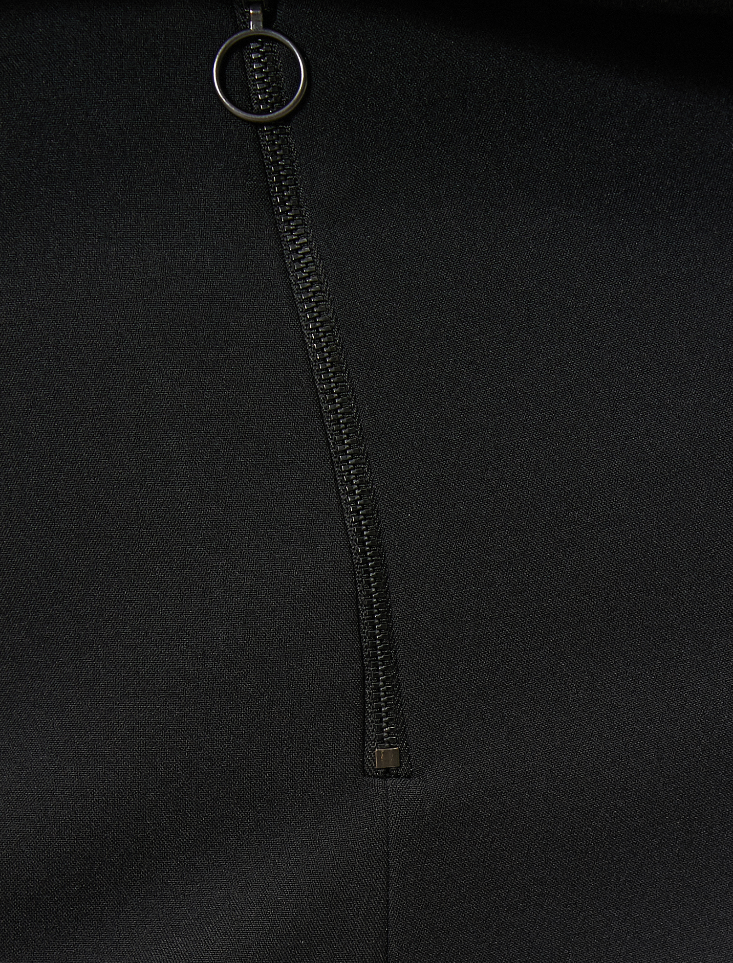   Fermuar Detaylı Geniş Paça Pantolon