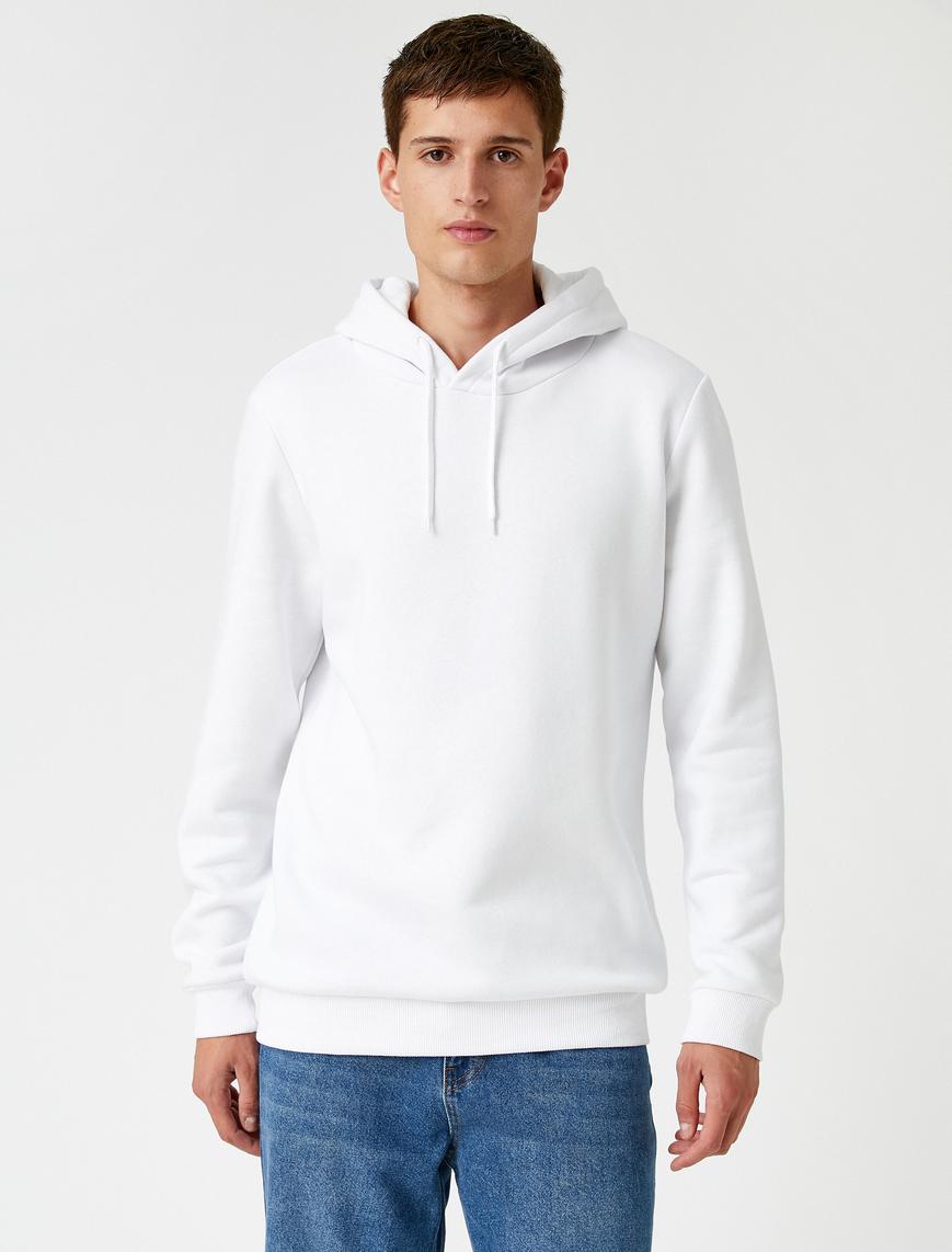   Basic Sweatshirt Kapüşonlu