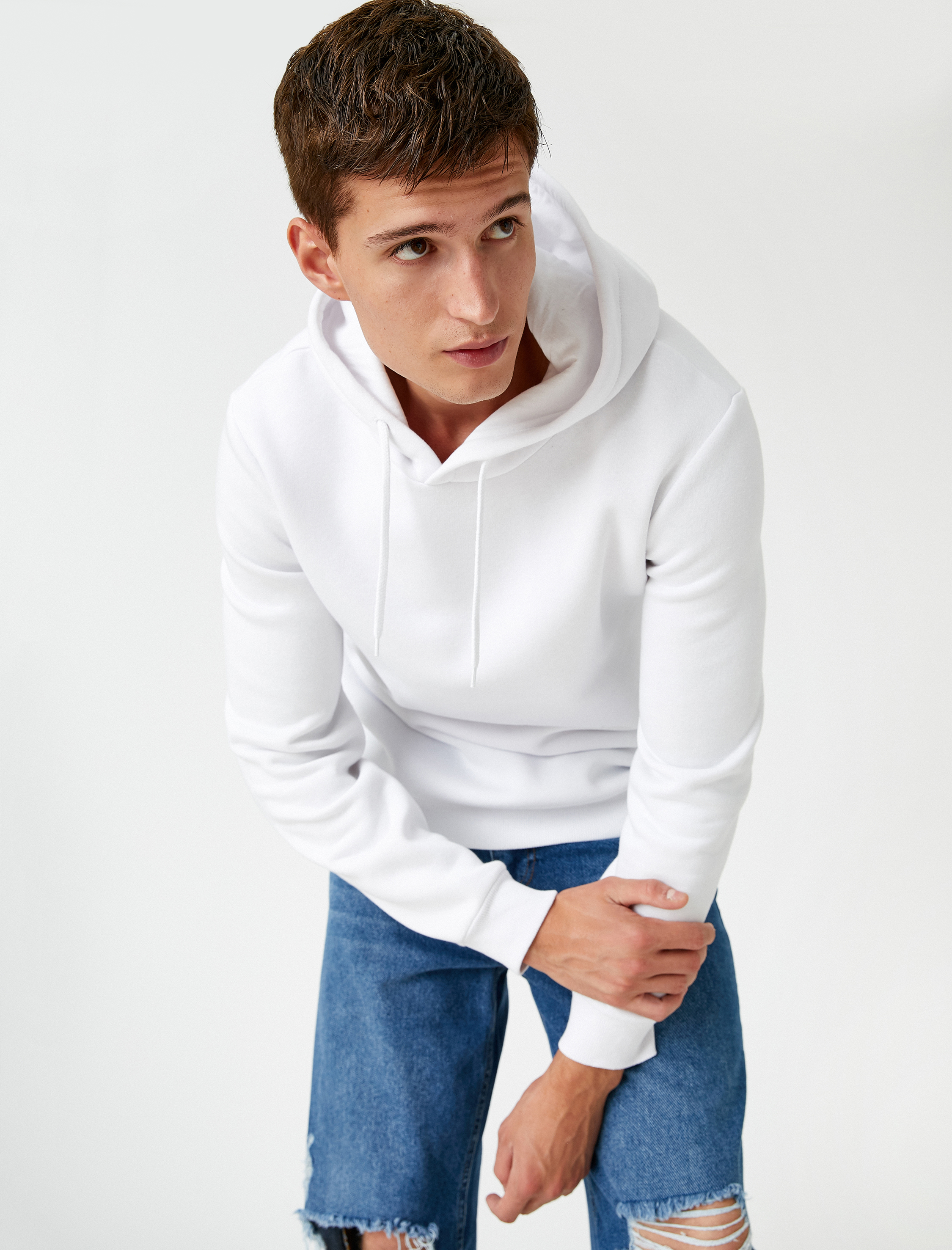 Basic Sweatshirt Kapüşonlu