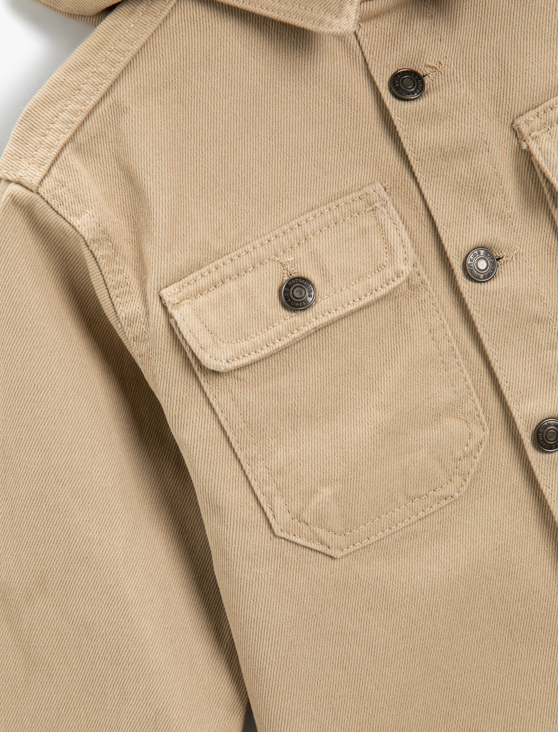  Erkek Çocuk Çıkarılabilir Kapüşonlu Cep Detaylı Düğmeli Pamuklu Ceket