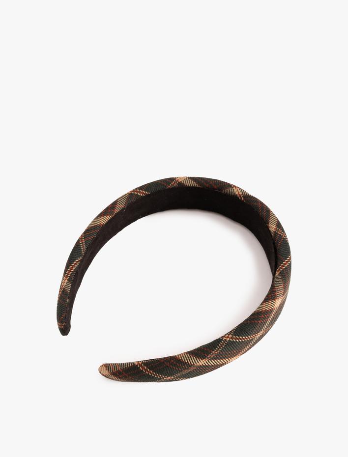 Kadın Ekose Taç Kalın Yumuşak Dokulu