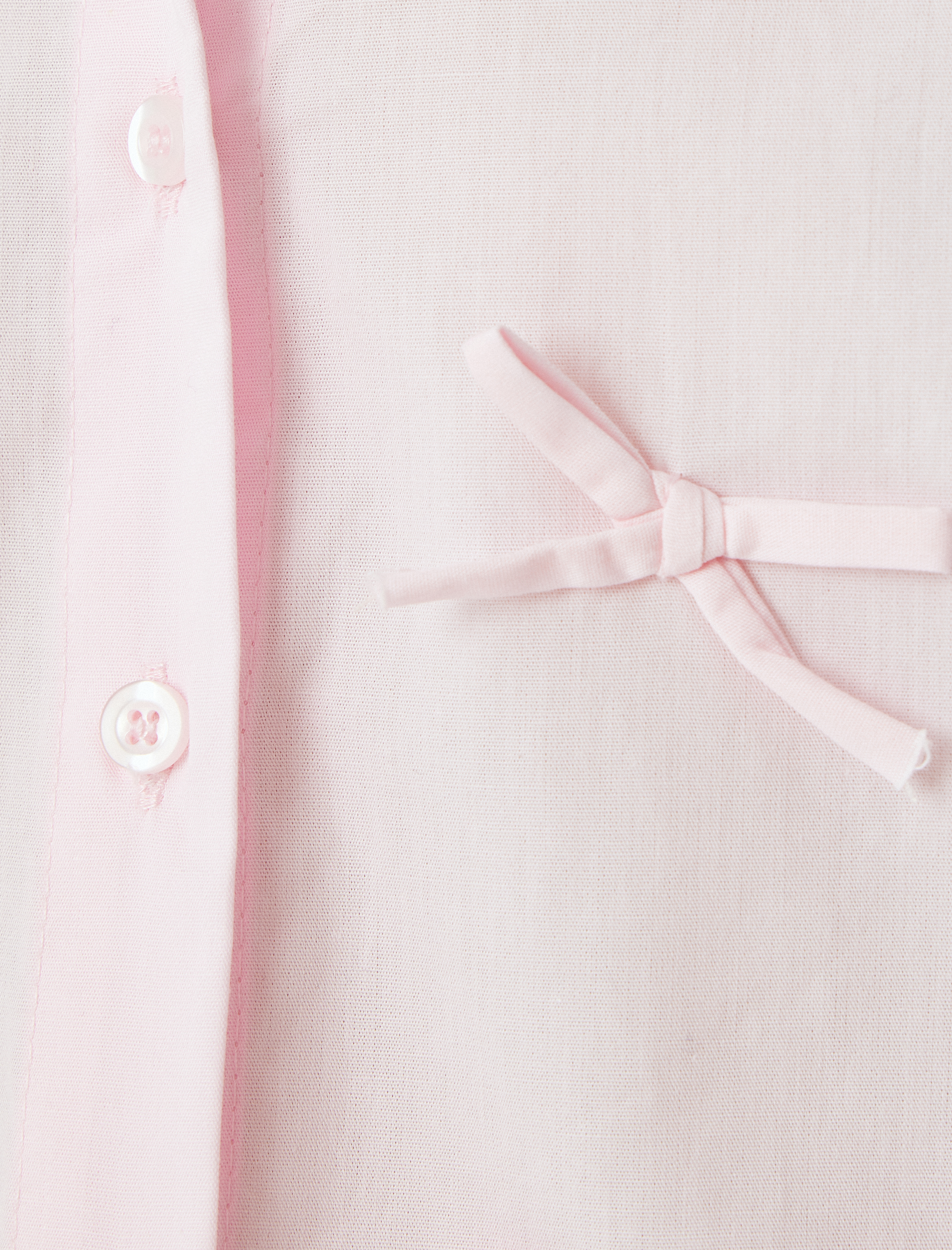 Fiyonklu Poplin Crop Gömlek Slim Fit Uzun Kollu