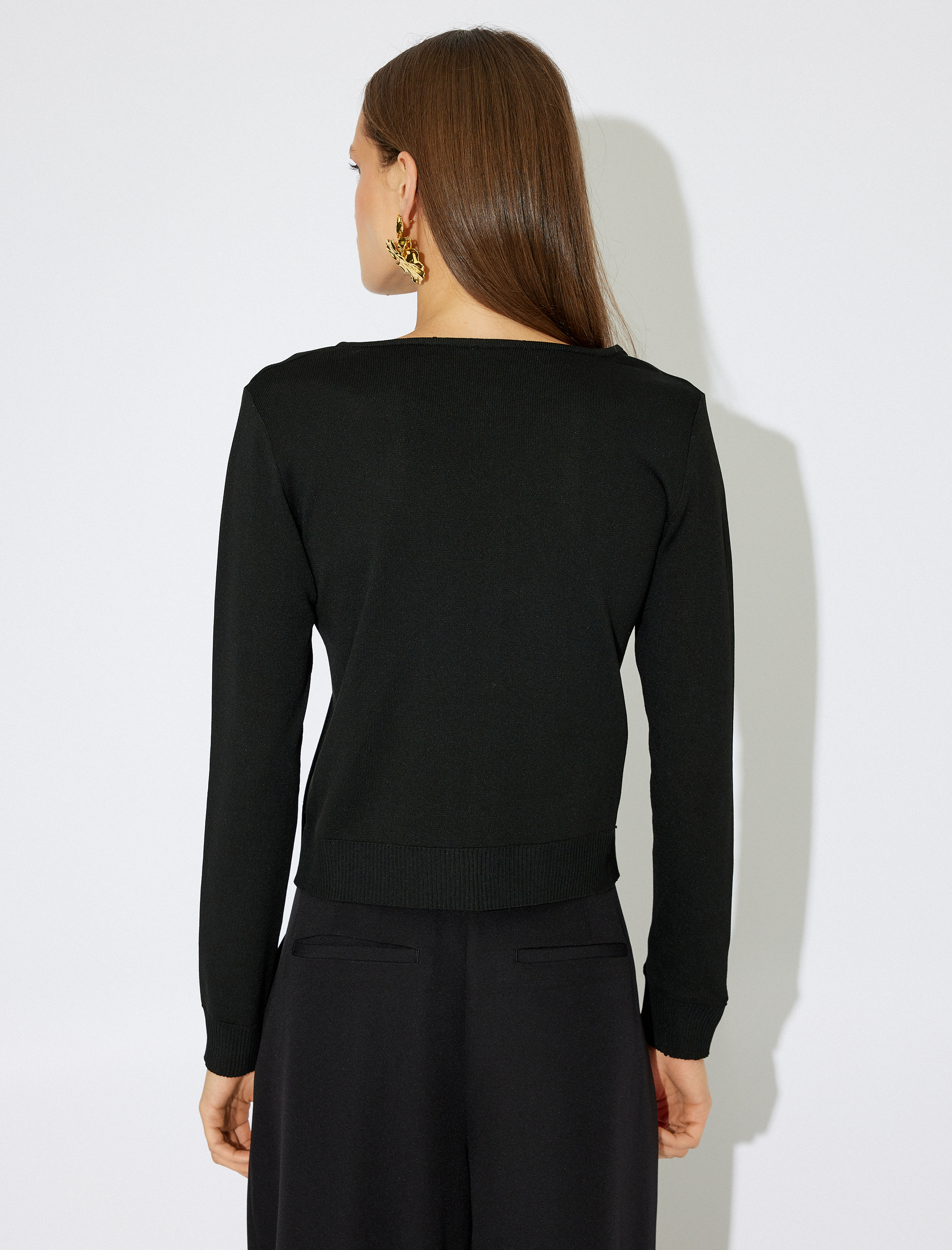   Koton X Zeynep Bastık - Yuvarlak Yaka Düğmeli Uzun Kollu Triko Hırka