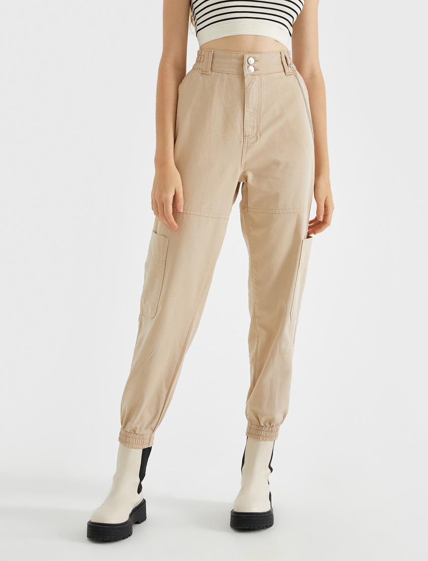   Zincir Detaylı Pantolon Jogger Fit