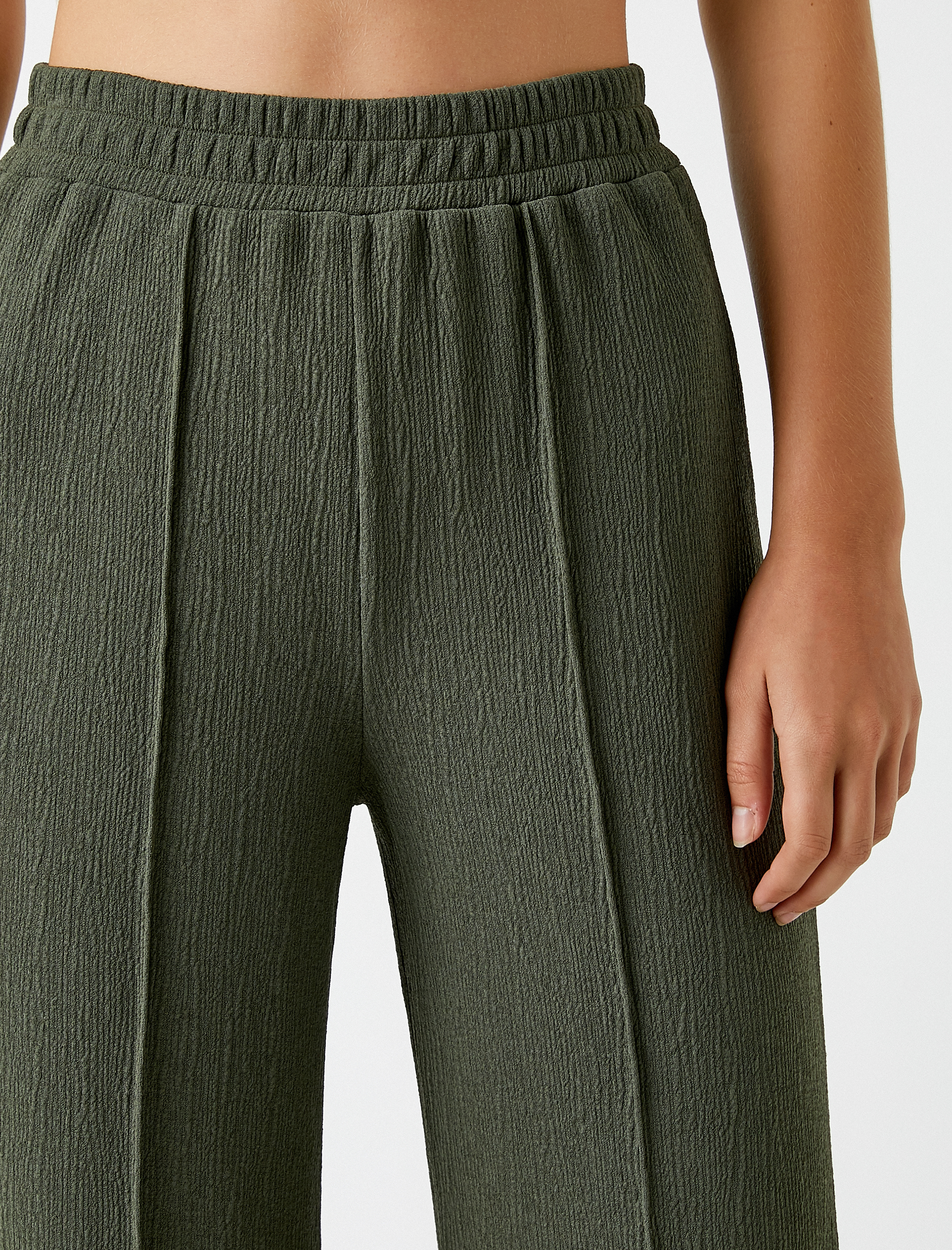   Bol Paça Eşofman Altı Önü Dikiş Çizgili