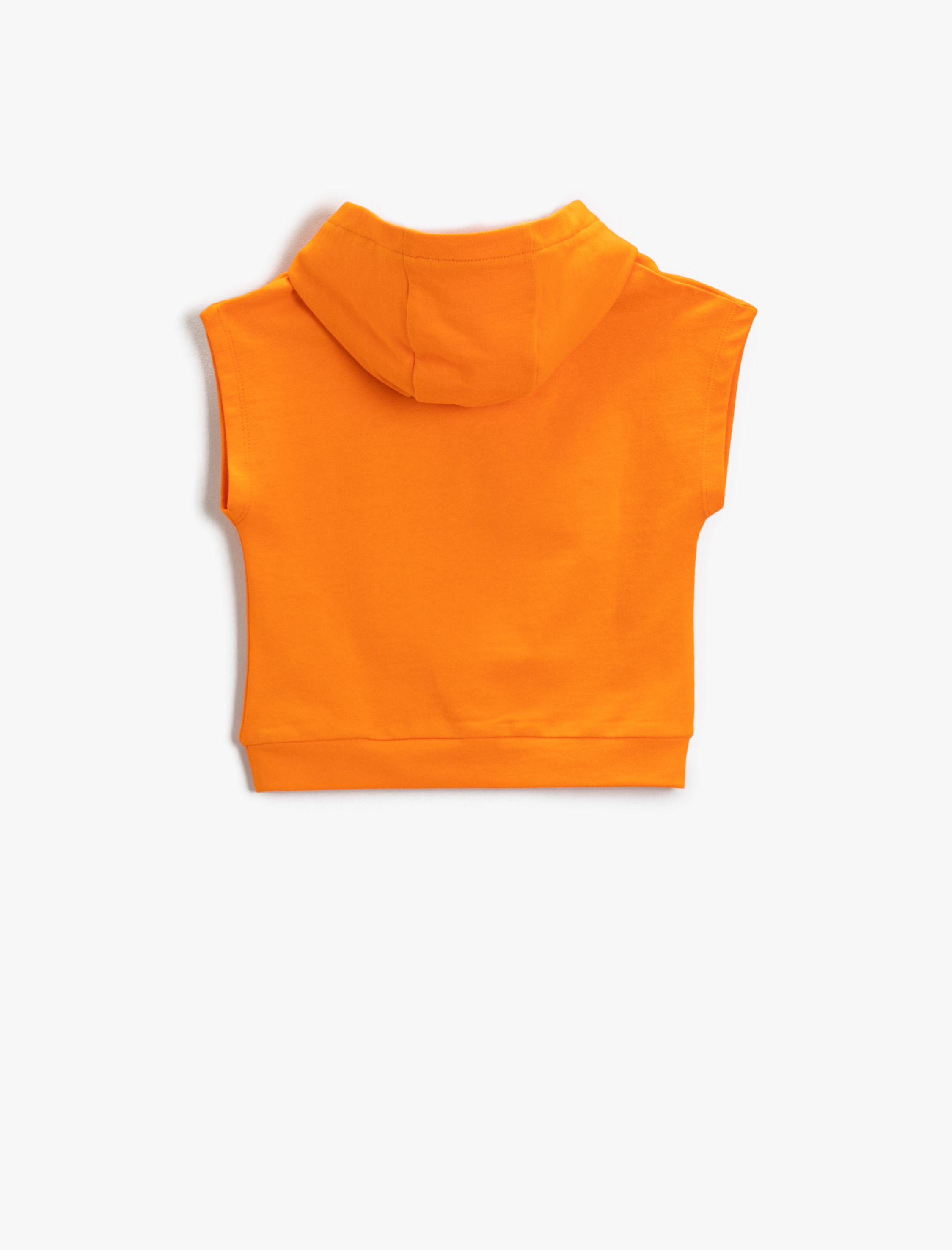  Erkek Bebek Hayvan Baskılı Kolsuz Kanguru Cepli Kapüşonlu Sweatshirt Pamuklu