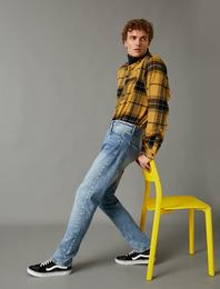 Tapered Fit Taşlamalı Kot Pantolon - Joe Jean