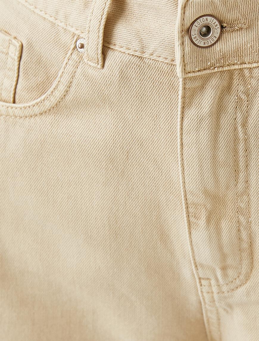   Yüksek Bel Bol Paça Kot Pantolon  - Wide Leg