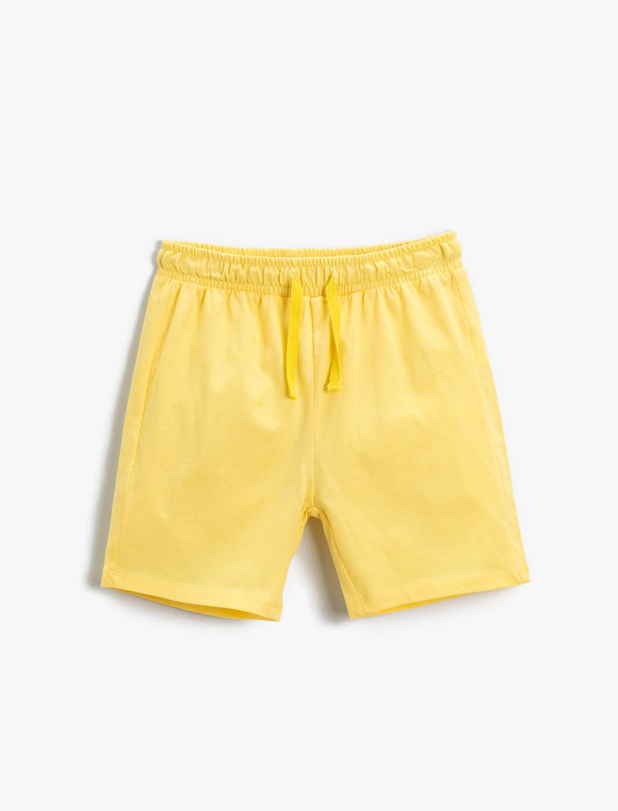  Erkek Çocuk Basic Şort Beli Bağcıklı