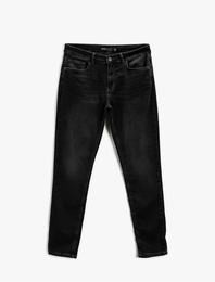 Skinny Fit Taşlamalı Kot Pantolon - Michael Jean