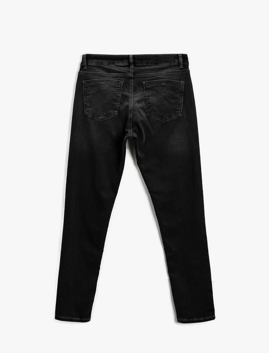   Skinny Fit Taşlamalı Kot Pantolon - Michael Jean