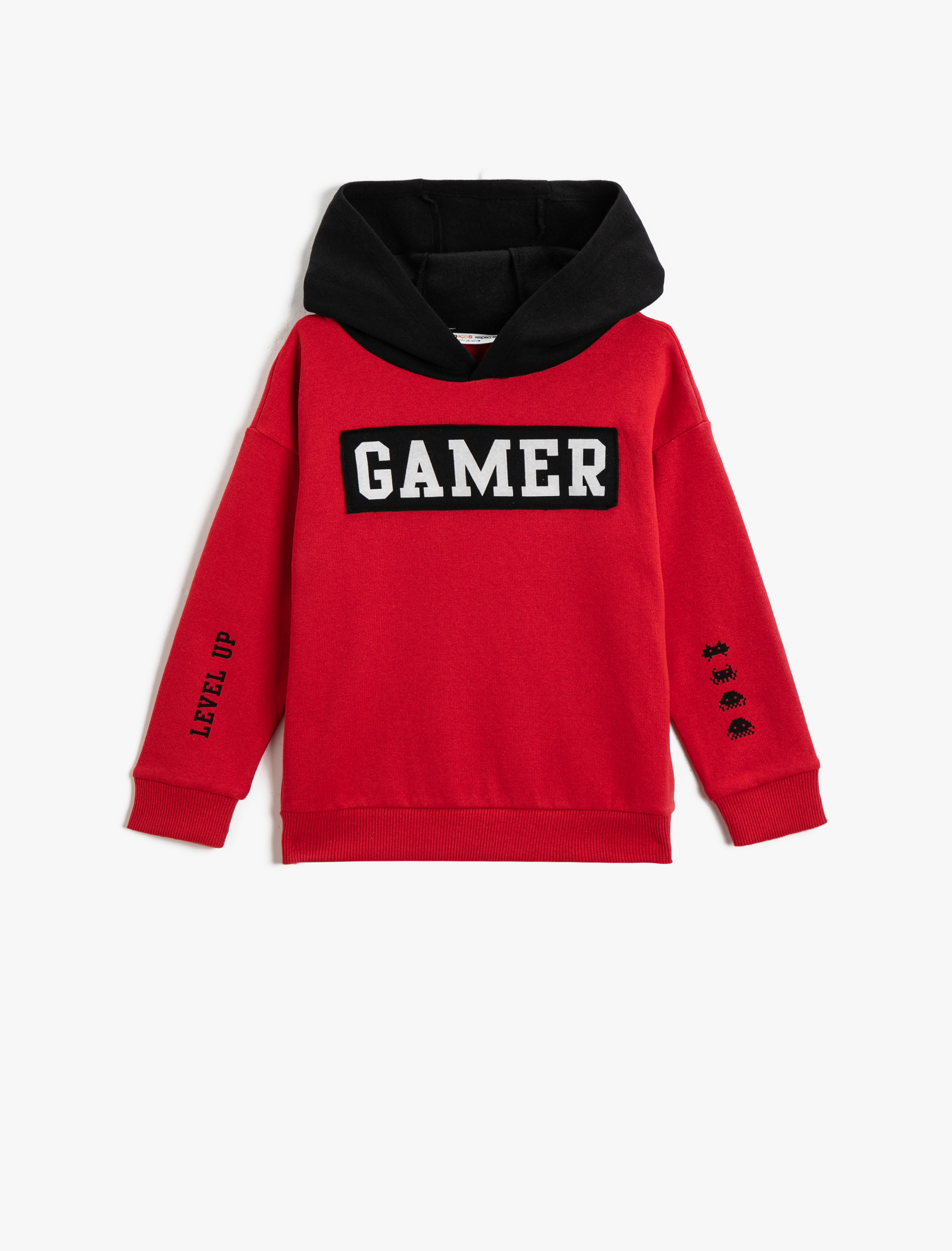  Erkek Çocuk Kapüşonlu Sweatshirt Gamer Baskılı