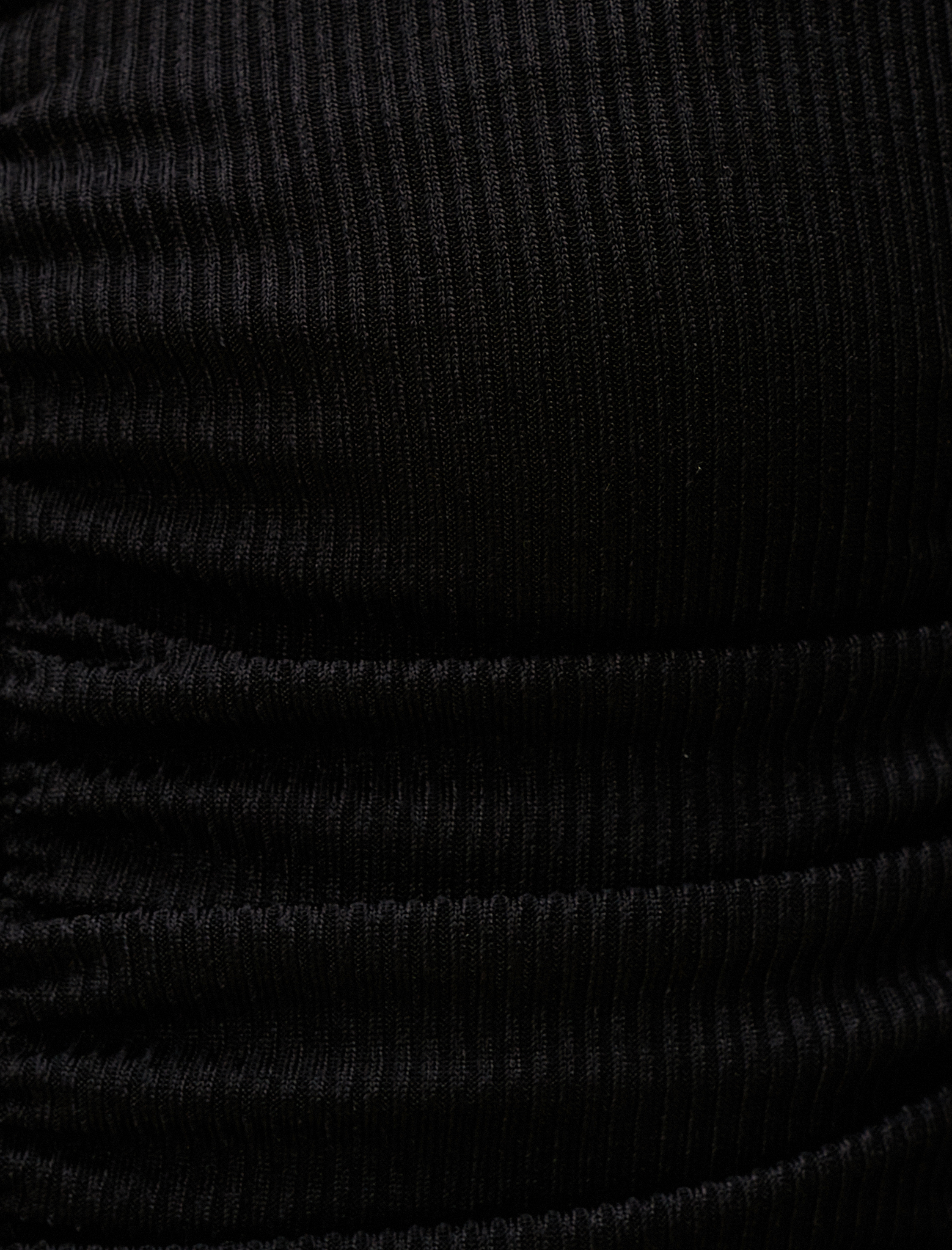   Crop Uzun Kollu Tişört Büzgülü