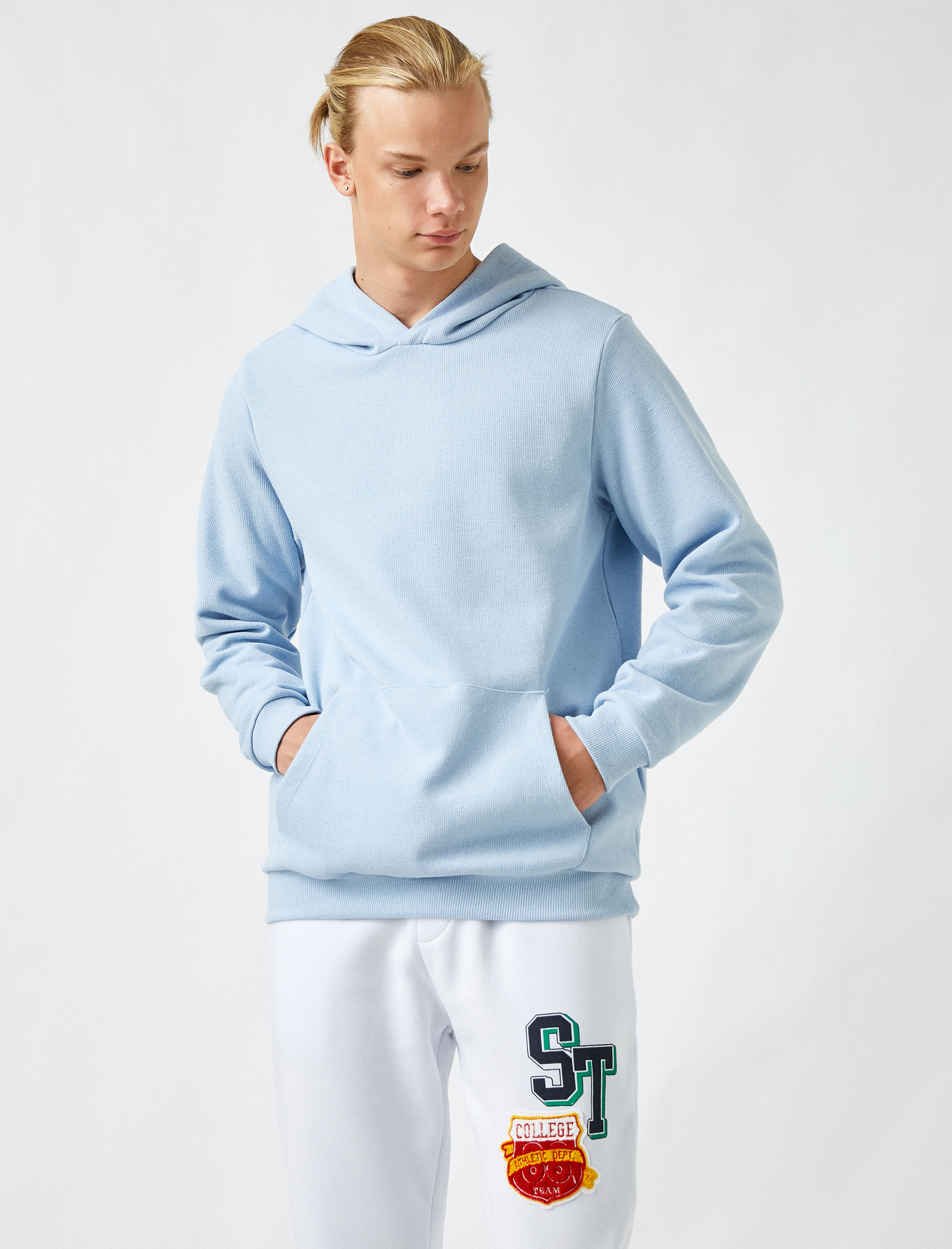   Fitilli Kapüşonlu Sweatshirt