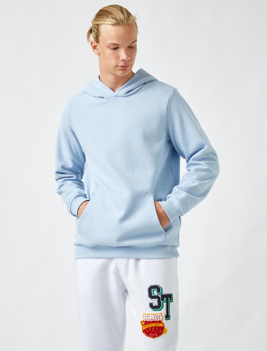   Fitilli Kapüşonlu Sweatshirt