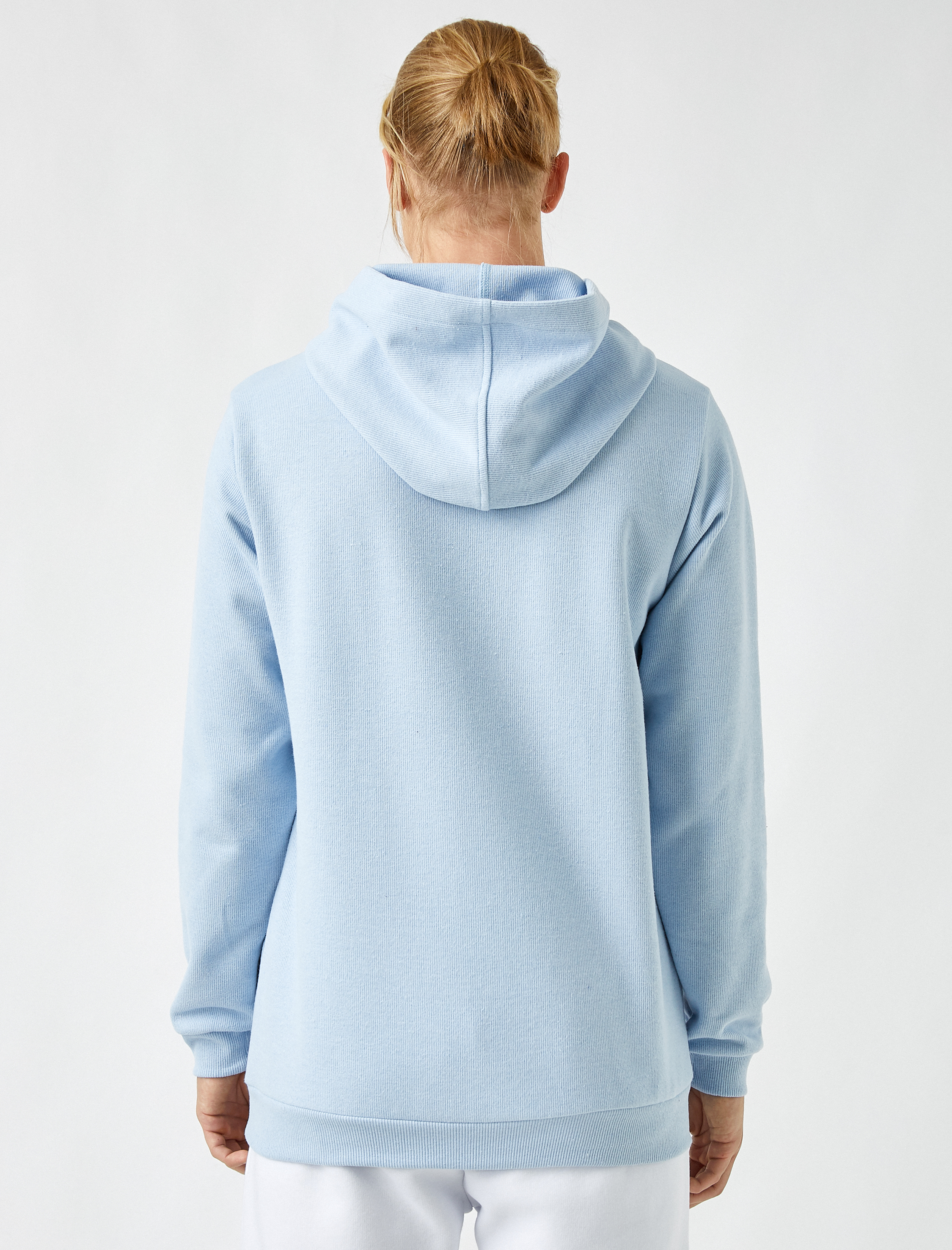   Fitilli Kapüşonlu Sweatshirt