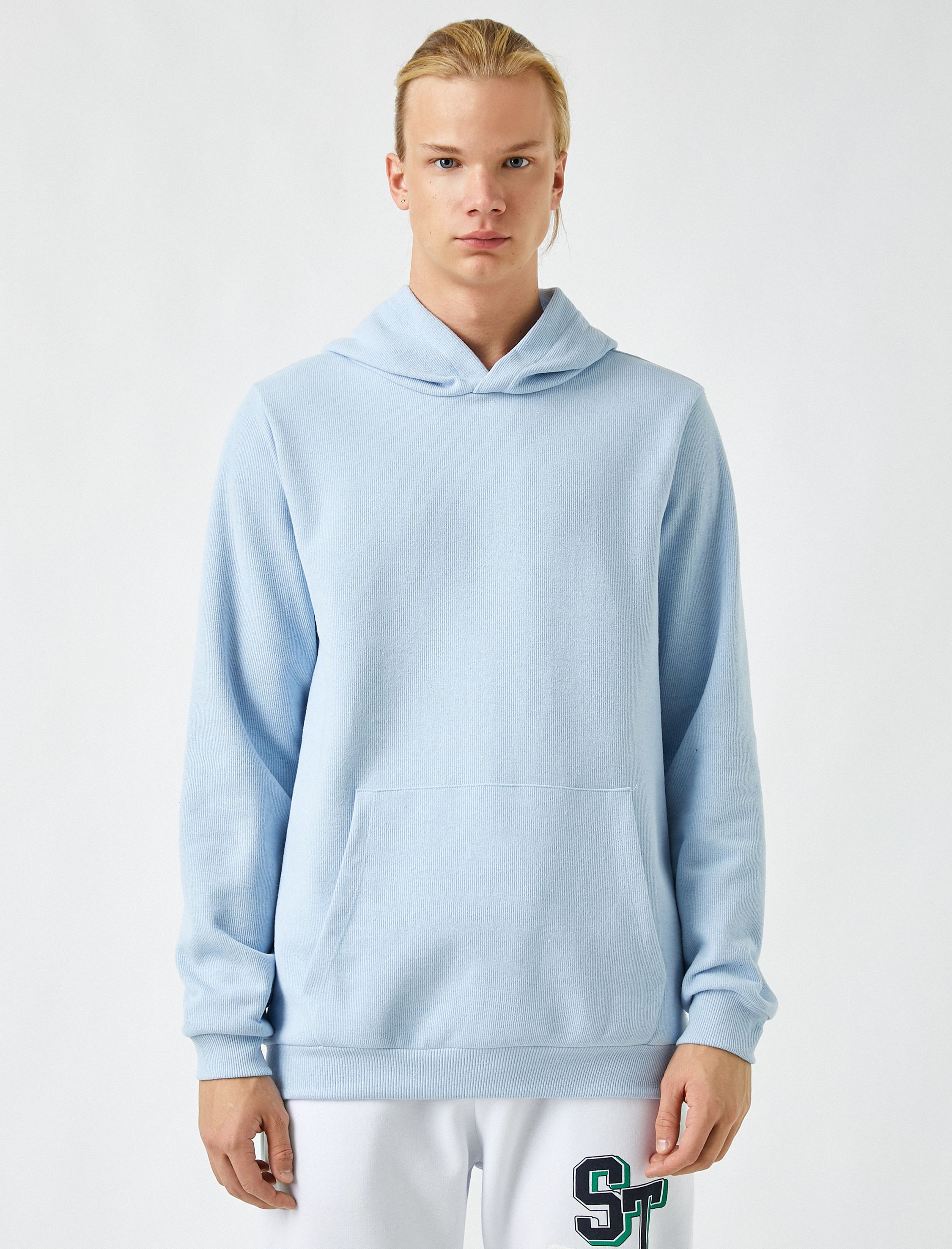   Fitilli Kapüşonlu Sweatshirt