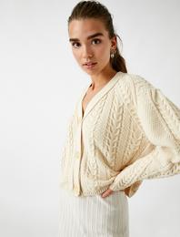 Düğmeli Triko Hırka