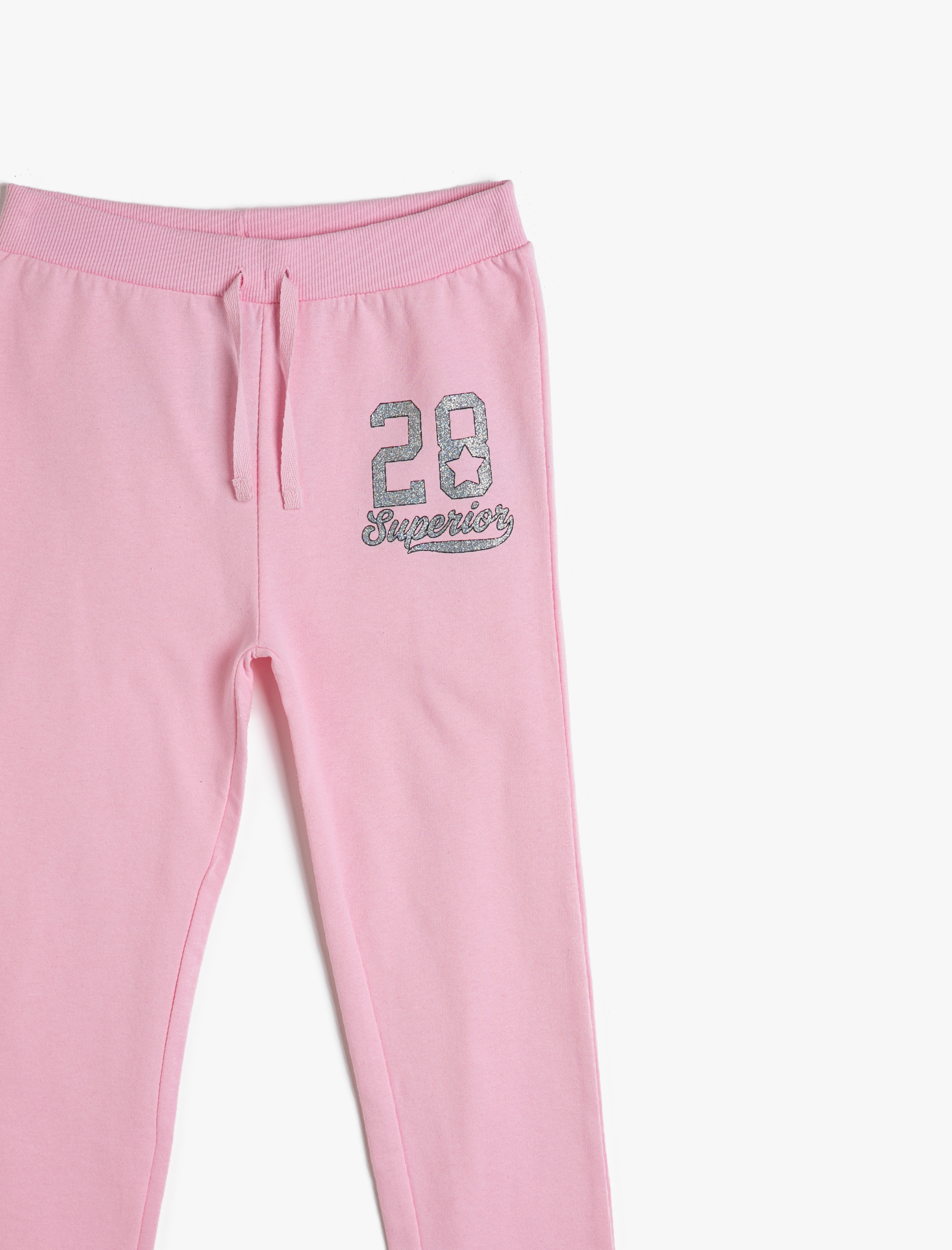  Kız Çocuk Baskılı Jogger Eşofman Altı Beli Bağlamalı