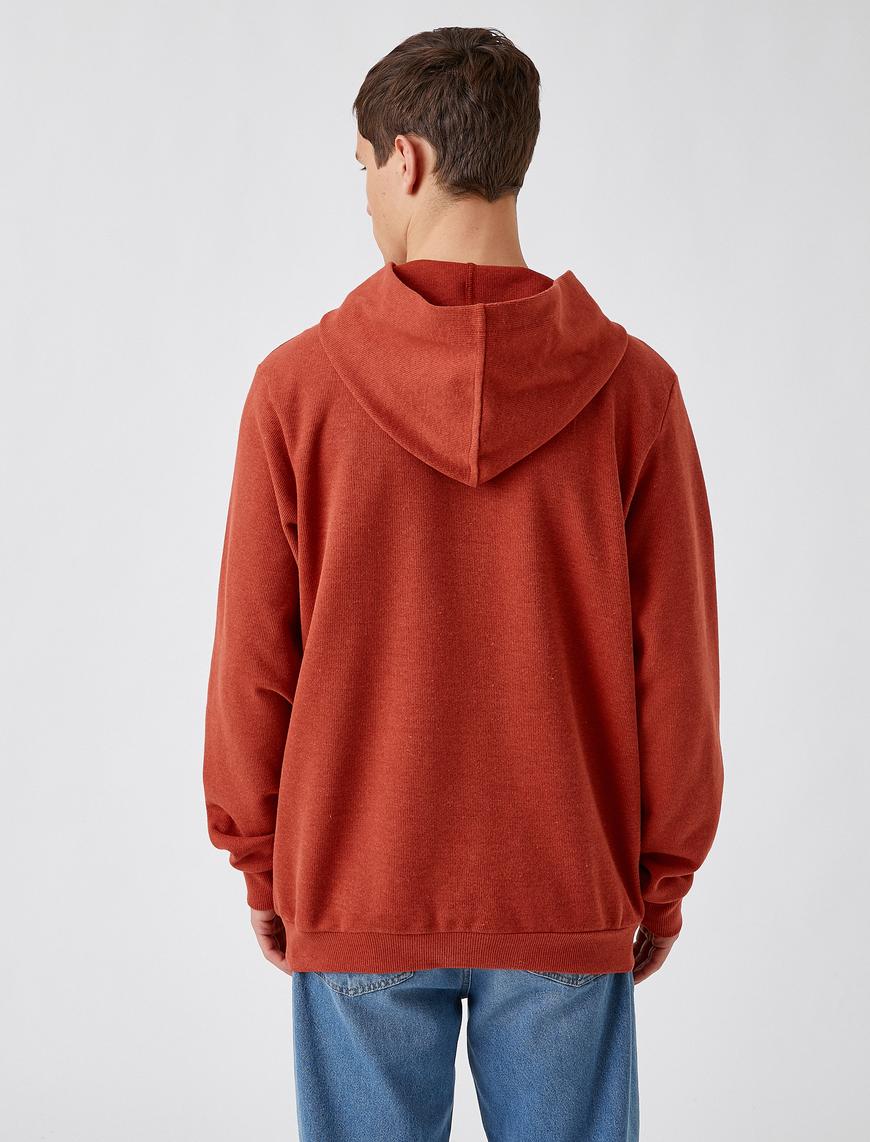   Fitilli Kapüşonlu Sweatshirt