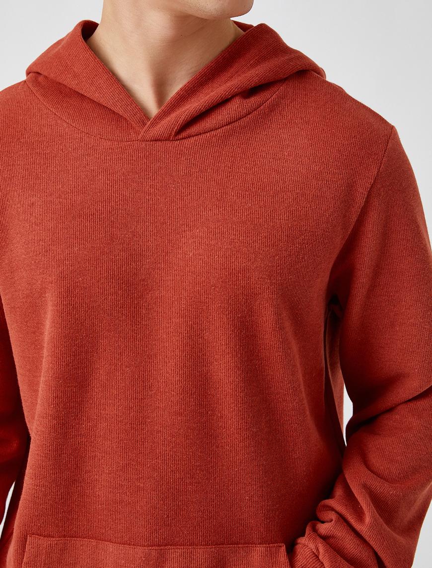   Fitilli Kapüşonlu Sweatshirt
