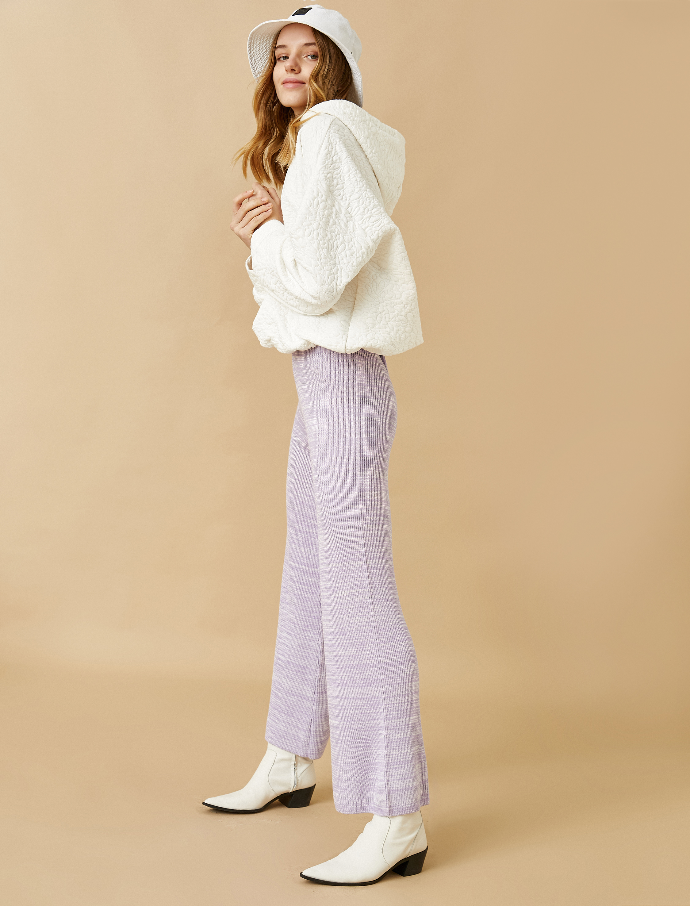   Bol Paçalı Triko Pantolon